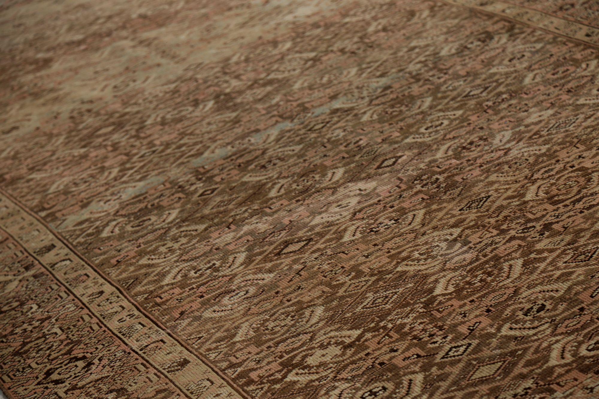 Irakien Tapis de sol Malayer - Laine Brown Ivoire Rose Taupe - 97791 en vente