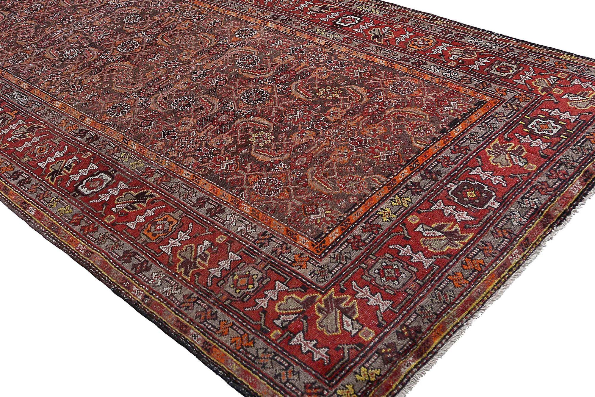 Alfombras Persas Malayer - Lana Marrón Naranja Rojo Diseño - 97189 siglo XX en venta