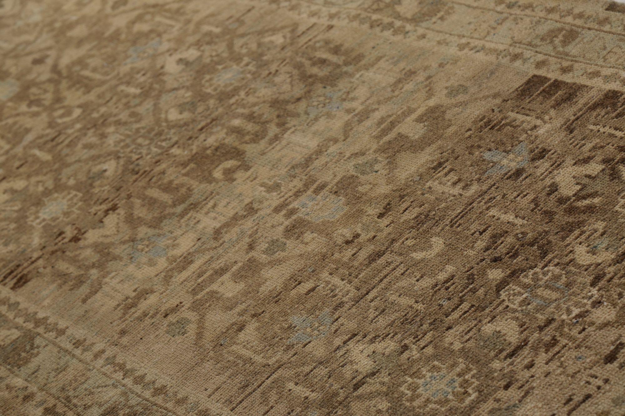Tappeti persiani Malayer - Lana Marrone Taupe Design - 97780 In condizioni ottime in vendita a Dallas, TX