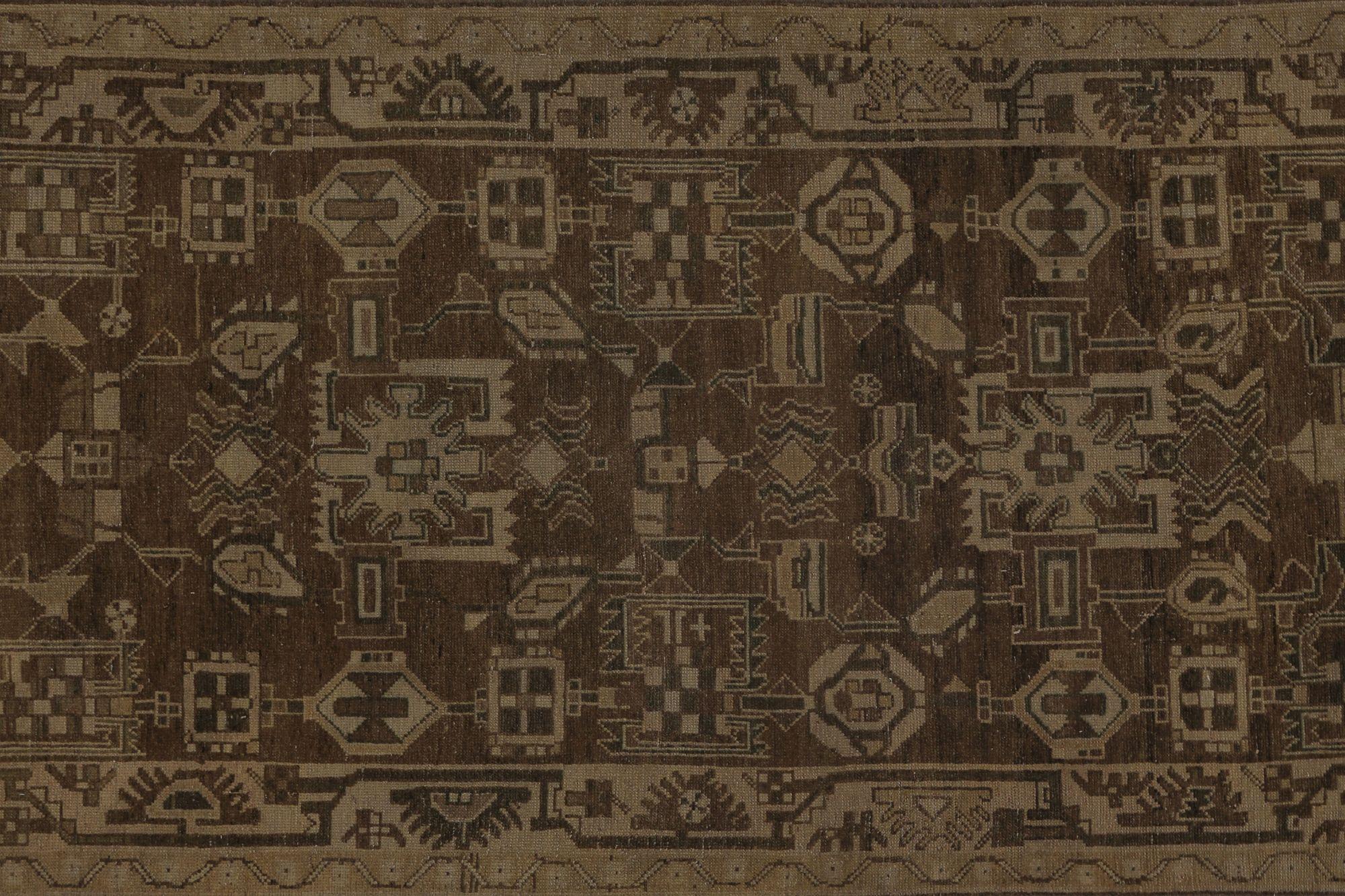 Persische Malayer Teppiche - Wolle Brown Taupe Design - 97817 (Irakisch) im Angebot