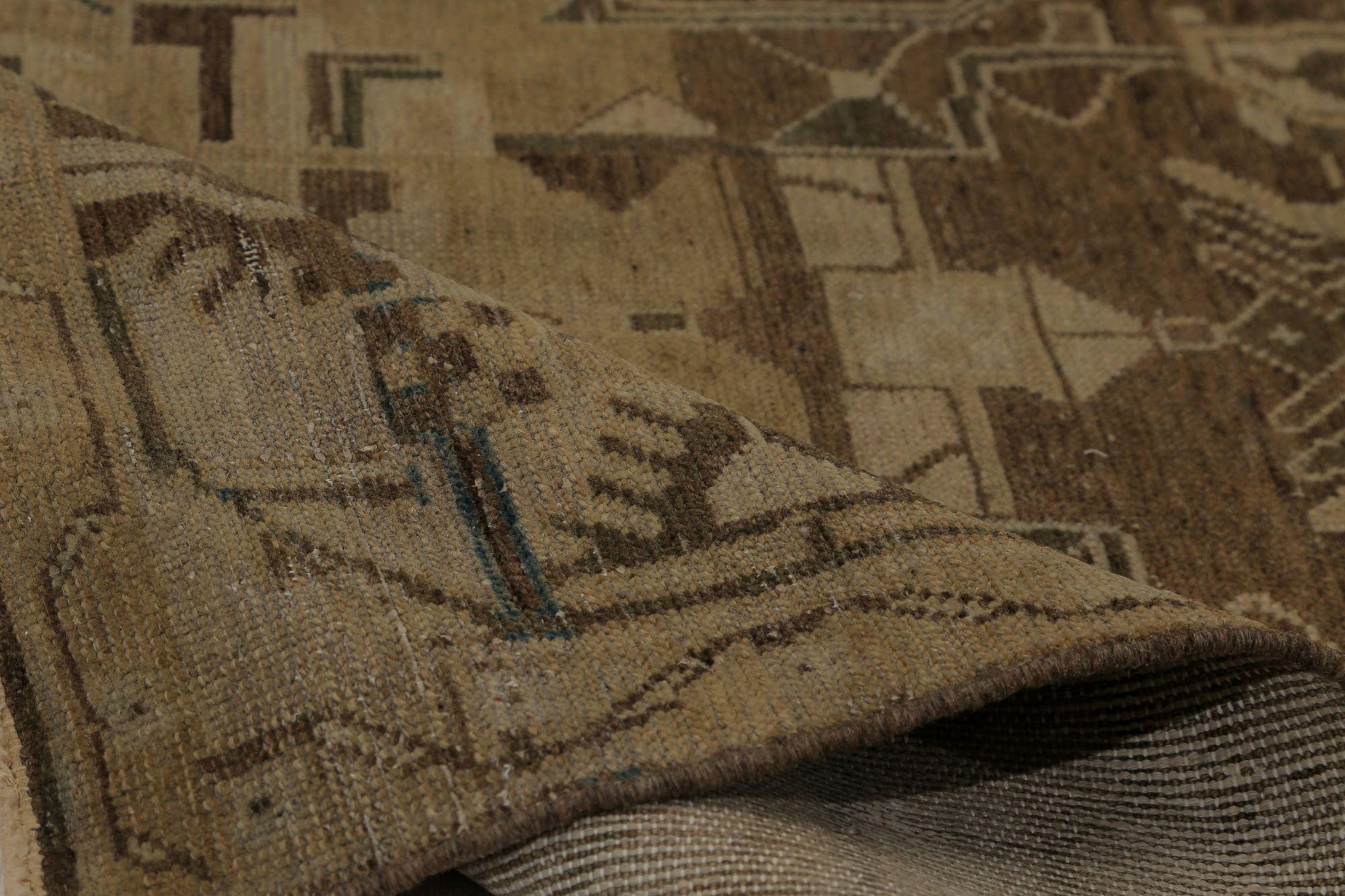 Persische Malayer Teppiche - Wolle Brown Taupe Design - 97817 im Zustand „Hervorragend“ im Angebot in Dallas, TX