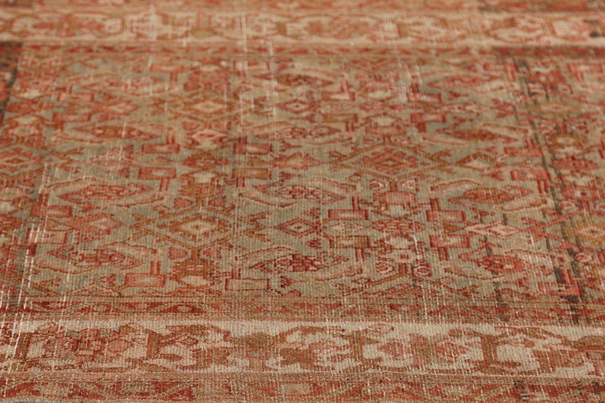 Persische Malayer-Teppiche – Wolle in Grün, Elfenbein, Design – 96814 (20. Jahrhundert) im Angebot