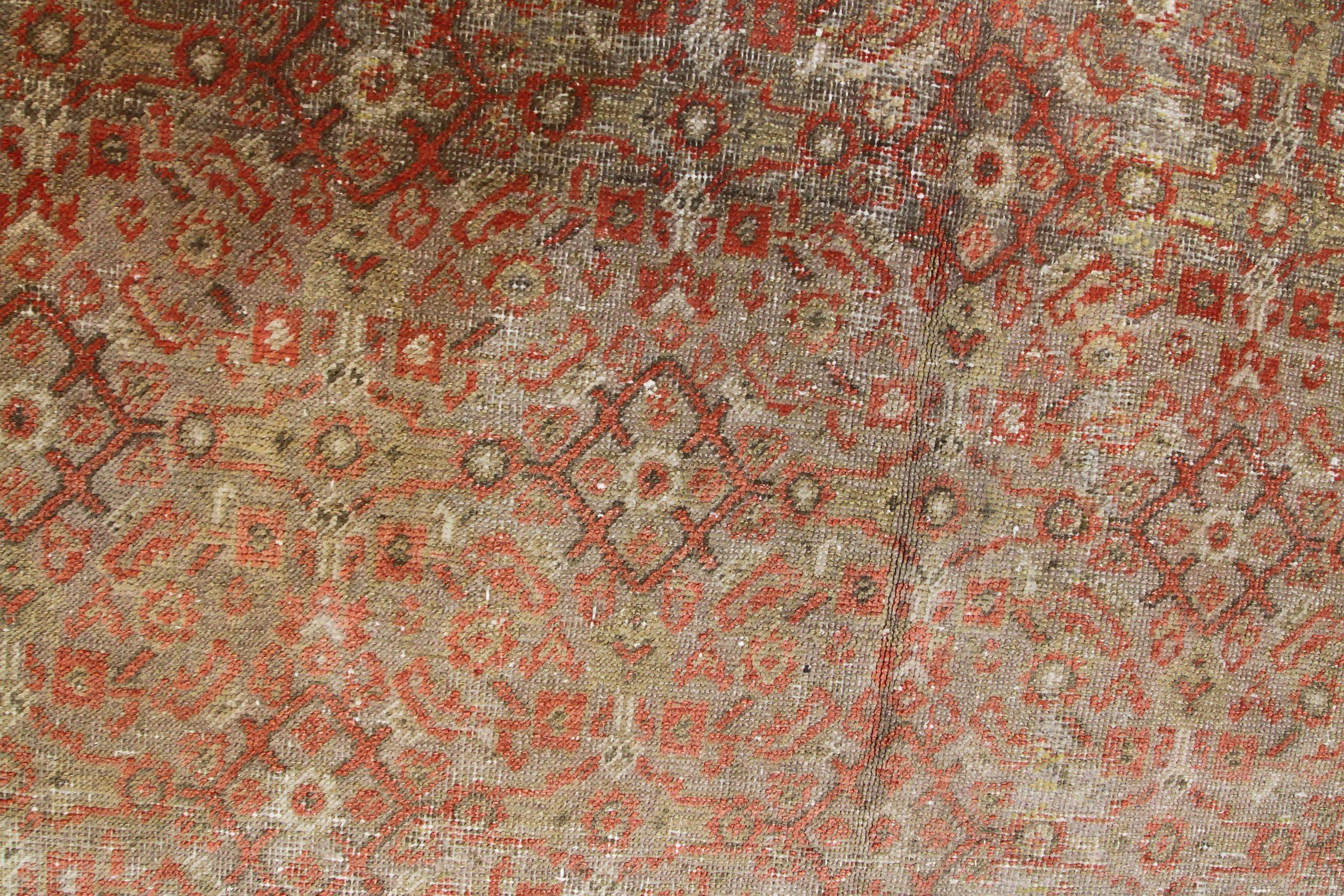 Persische Malayer-Teppiche - Wolle Grün Elfenbein Rot Design - 88780 im Zustand „Hervorragend“ im Angebot in Dallas, TX