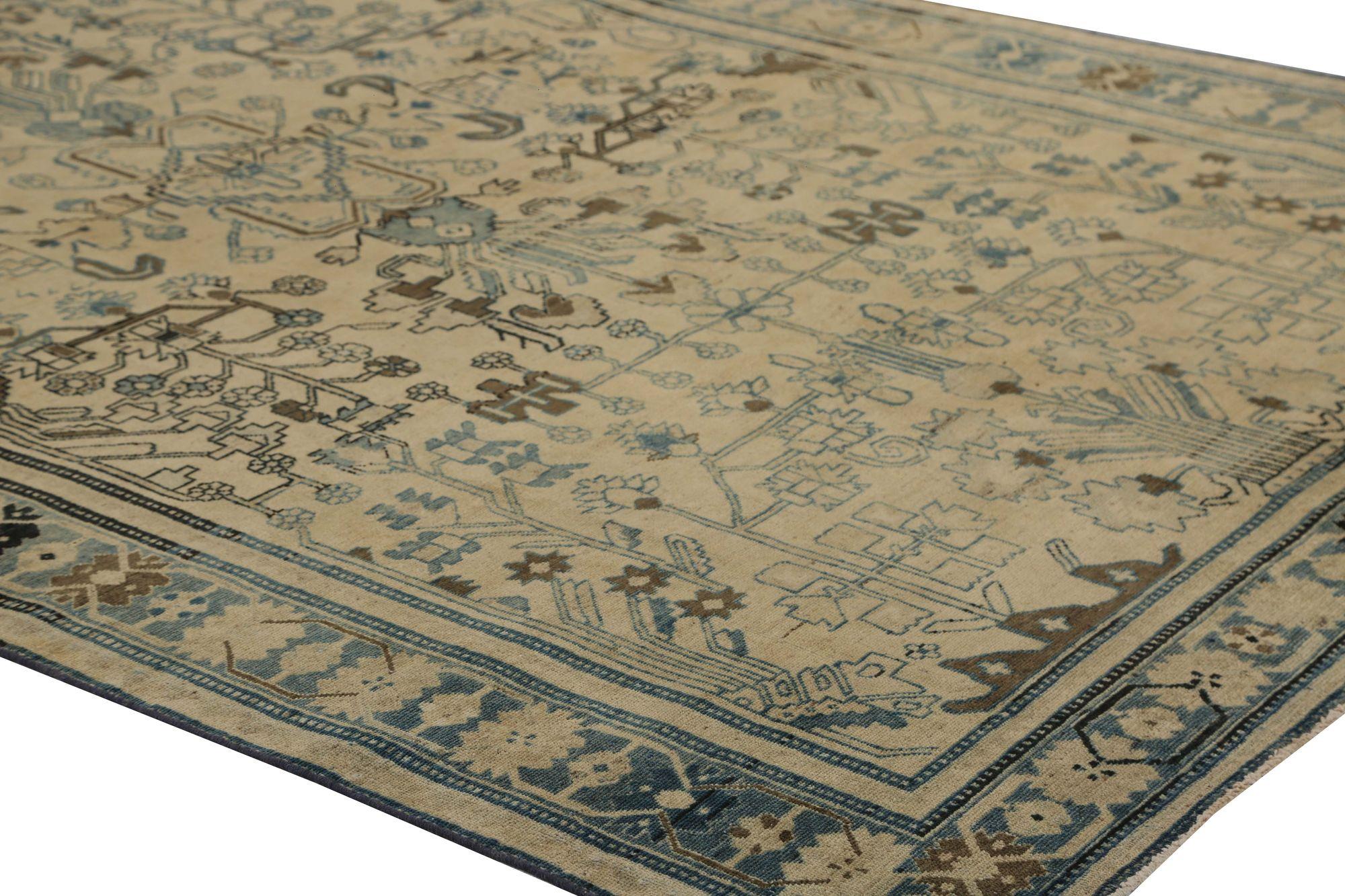 Persische Malayer-Teppiche aus Wolle – elfenbeinfarbenes Design – 97768 im Zustand „Hervorragend“ im Angebot in Dallas, TX
