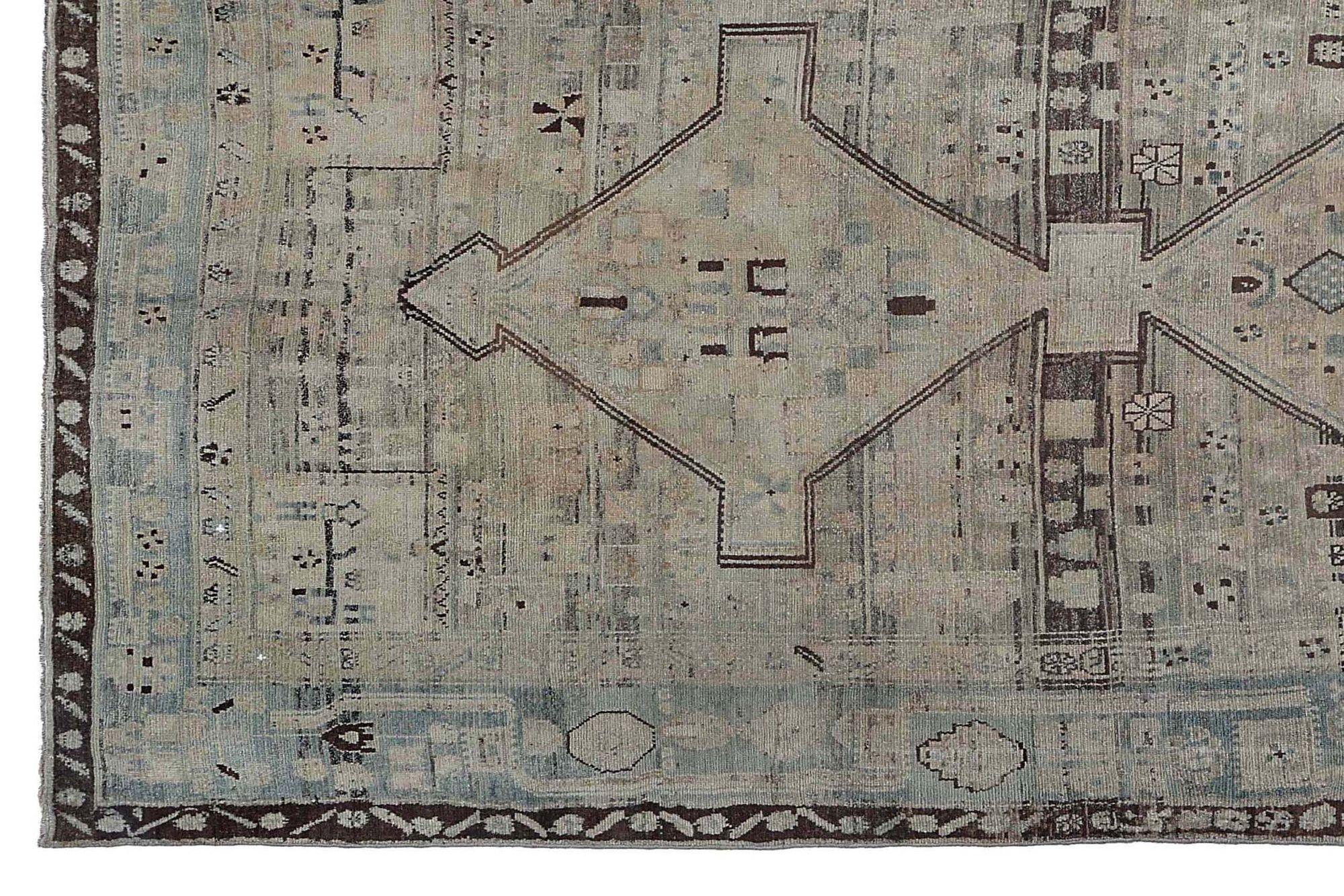 Persische Malayer-Teppiche - Wolle Elfenbein Hellblau Design - 97603 (20. Jahrhundert) im Angebot