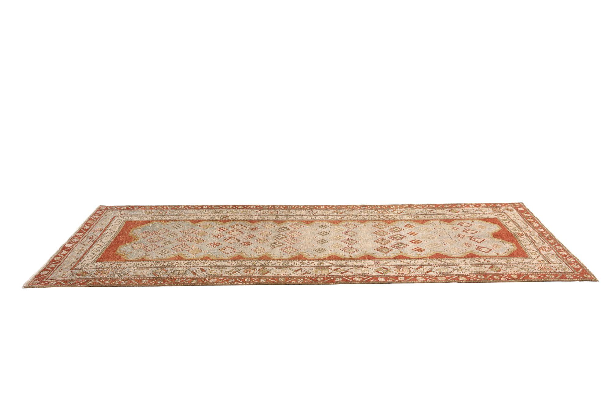 Persische Malayer-Teppiche - Wolle Elfenbeinrot Design - 97703 (20. Jahrhundert) im Angebot