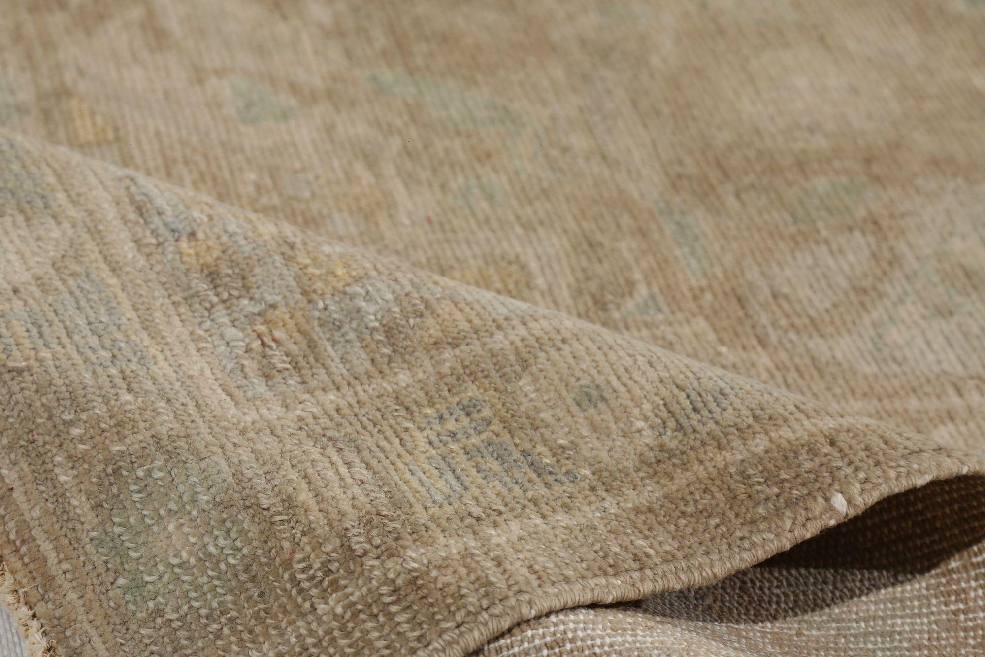 Persische Malayer-Teppiche - Wolle Hellblau Taupe Design - 97782 im Zustand „Hervorragend“ im Angebot in Dallas, TX