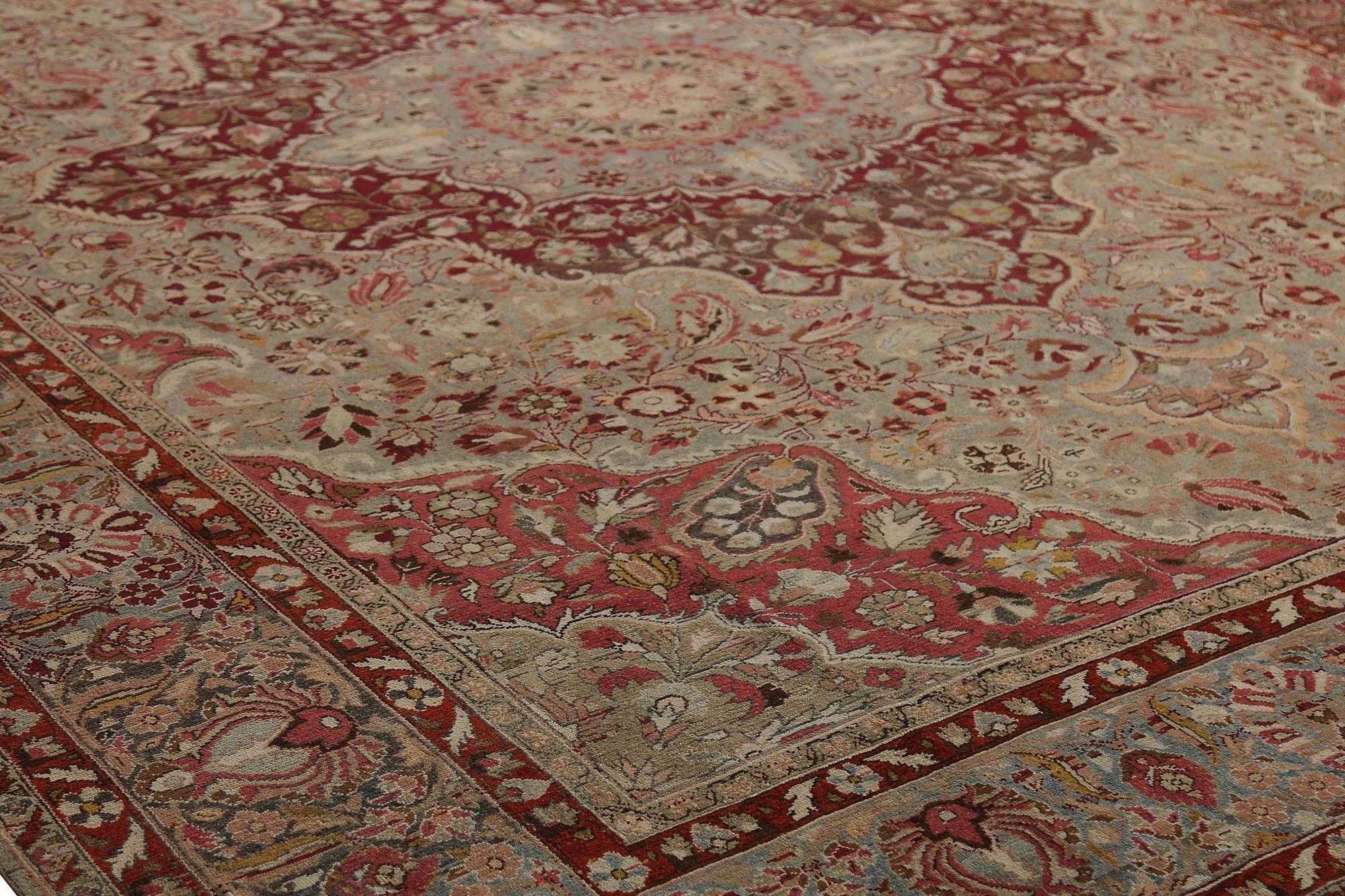 Persische Malayer-Teppiche - Wolle in Rot und Taupe mit Muster - 97737 (Irakisch) im Angebot