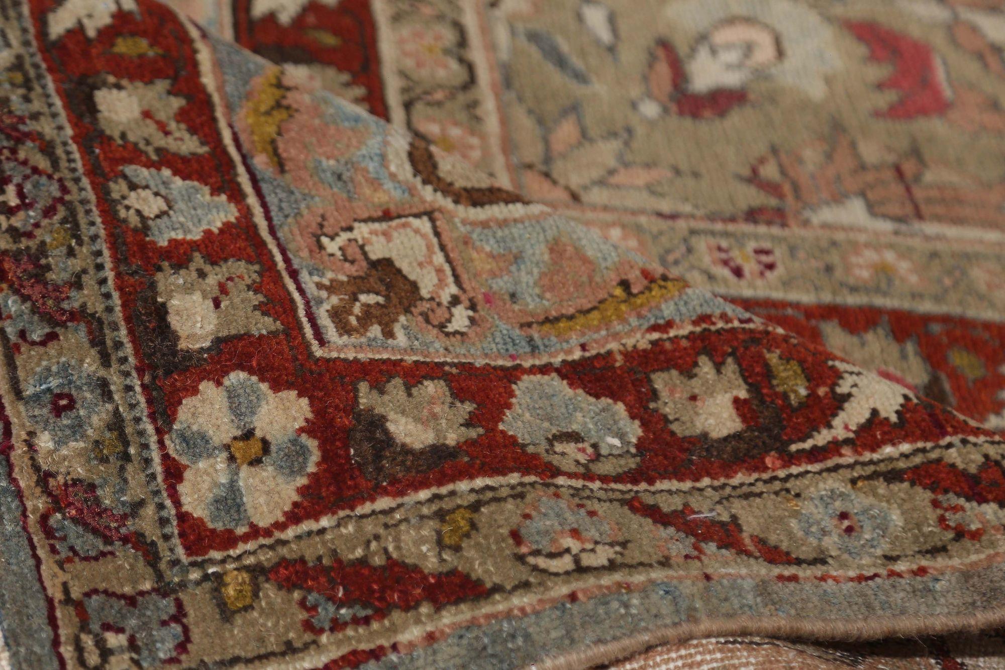 Persische Malayer-Teppiche - Wolle in Rot und Taupe mit Muster - 97737 (20. Jahrhundert) im Angebot