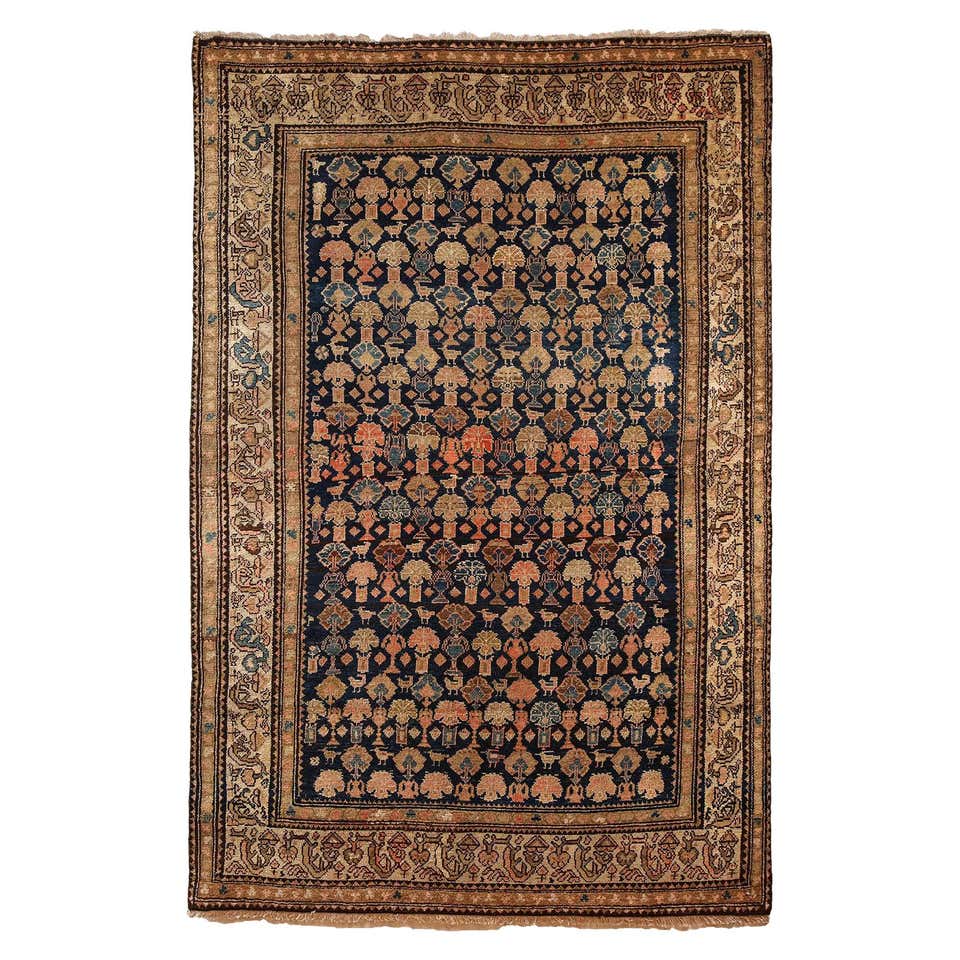 Antique Persian Rug Azerbaijan Design with Traditional Gul Motif, circa ...