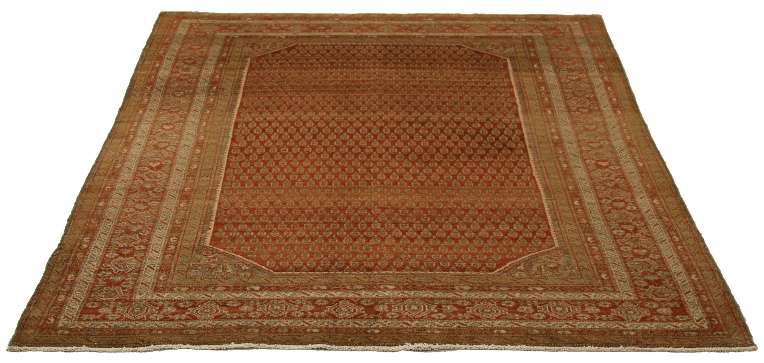 Entdecken Sie die Eleganz des persischen Malayers mit seiner wunderschönen Handwerkskunst aus der Zeit um 1880. Dieses exklusive Design, das mit viel Liebe zum Detail entworfen wurde, ist perfekt, um Ihren Raum zu verschönern.