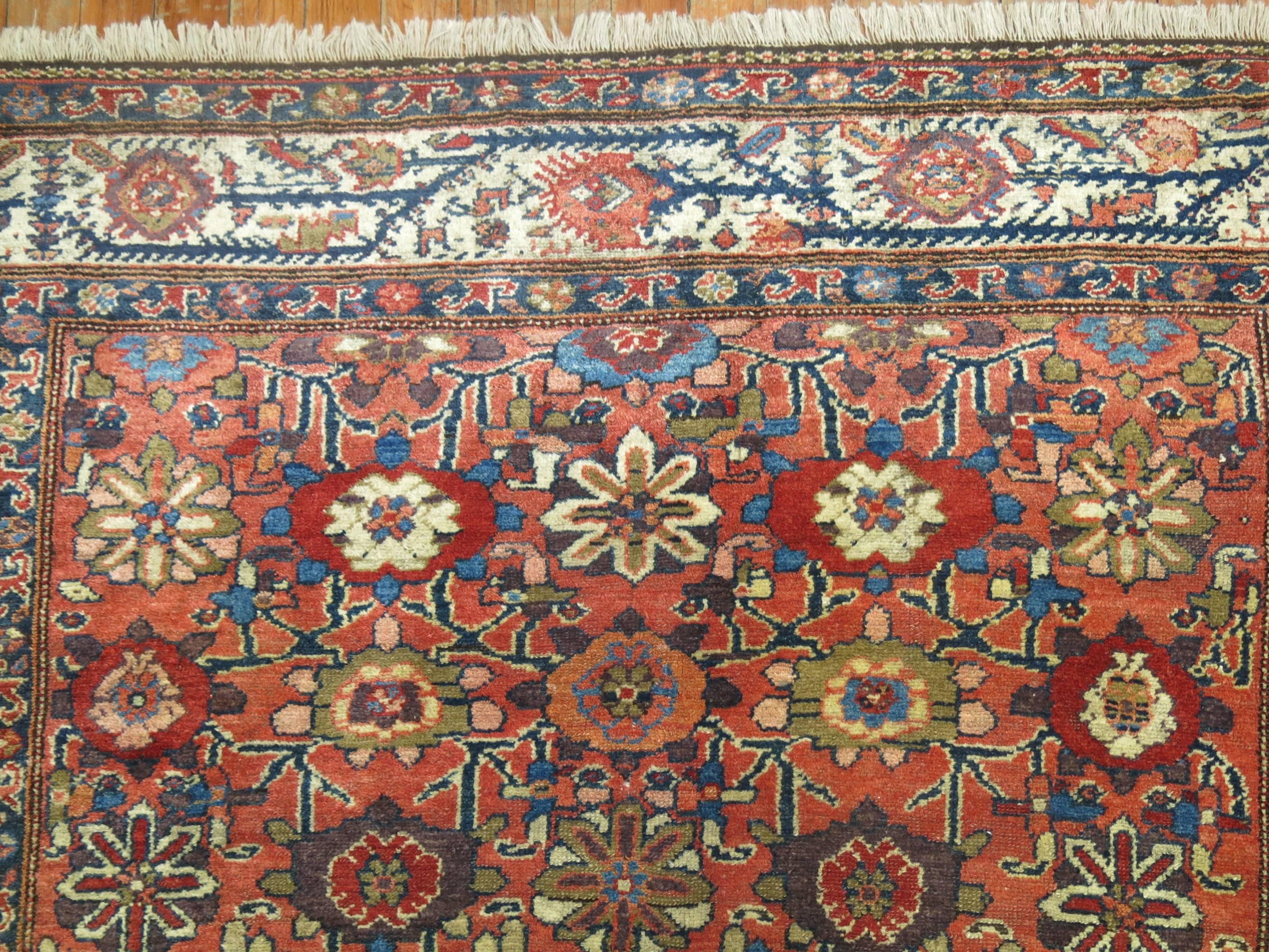 Zabihi Collection Persian Malayer Mini Khani Rug In Good Condition For Sale In New York, NY