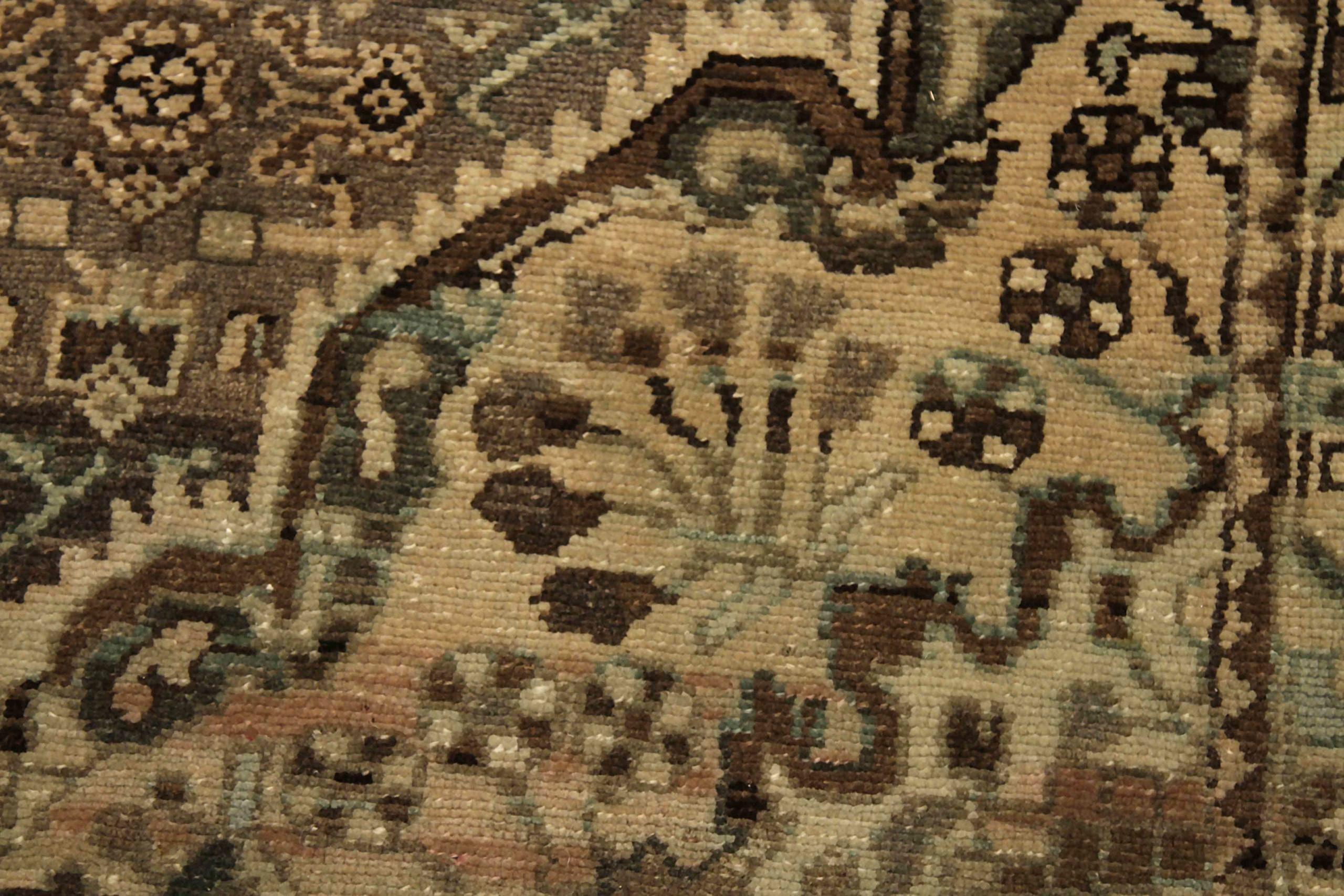 Persische Malayer Over Size Teppich CIRCA 1880 - Wolle Brown Elfenbein Taupe 73493 (20. Jahrhundert) im Angebot