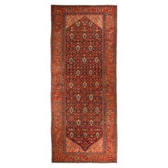 Alfombra Persa Malayer Circa 1880 - Lana Marfil Azul Marino Rojo - 75381