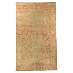 Tapis Persan Malayer Circa 1880 - Laine Ivoire Rouge 73715