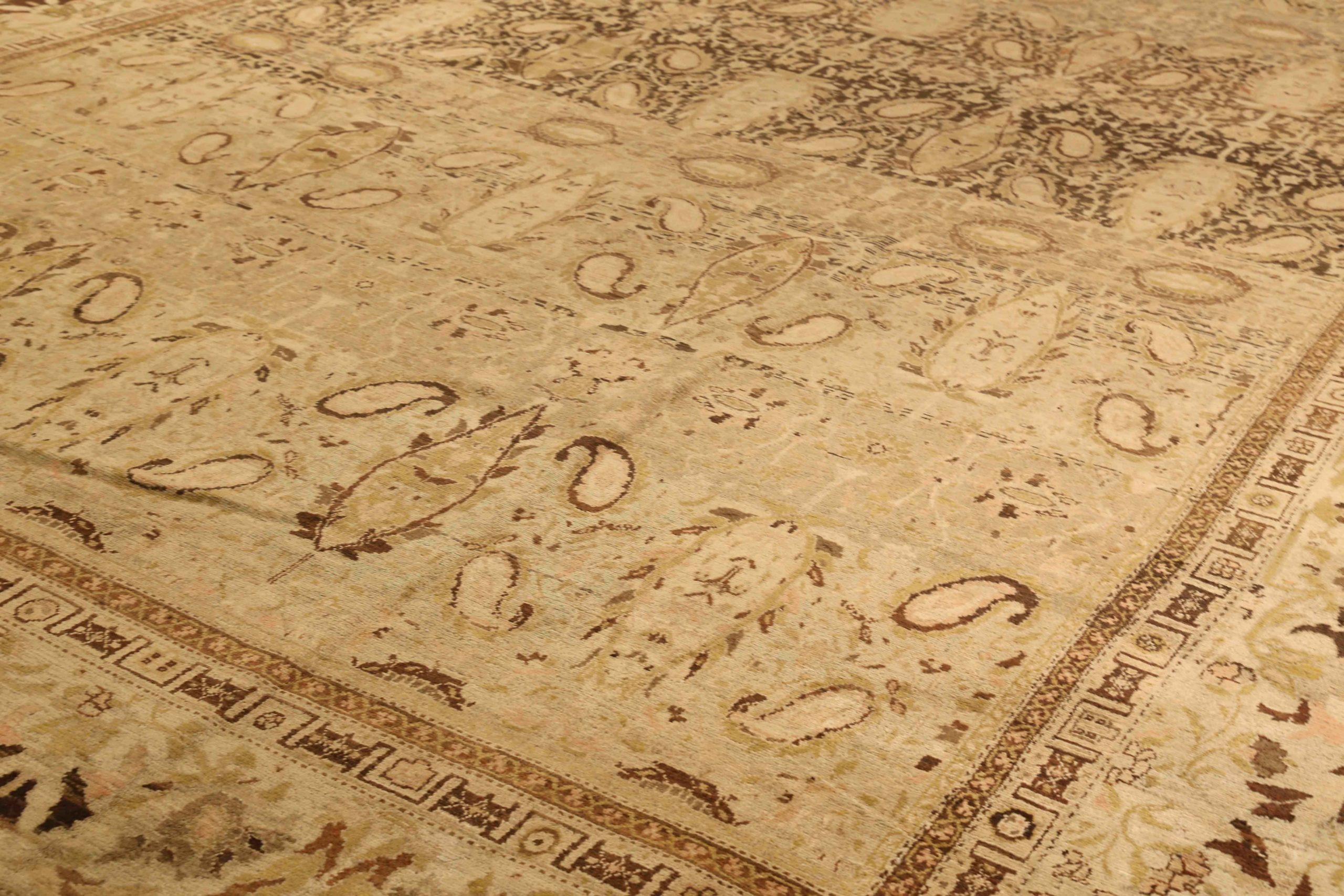 Iracheno Tappeto persiano Malayer Over Size - Disegno in lana marrone avorio - 75901 in vendita