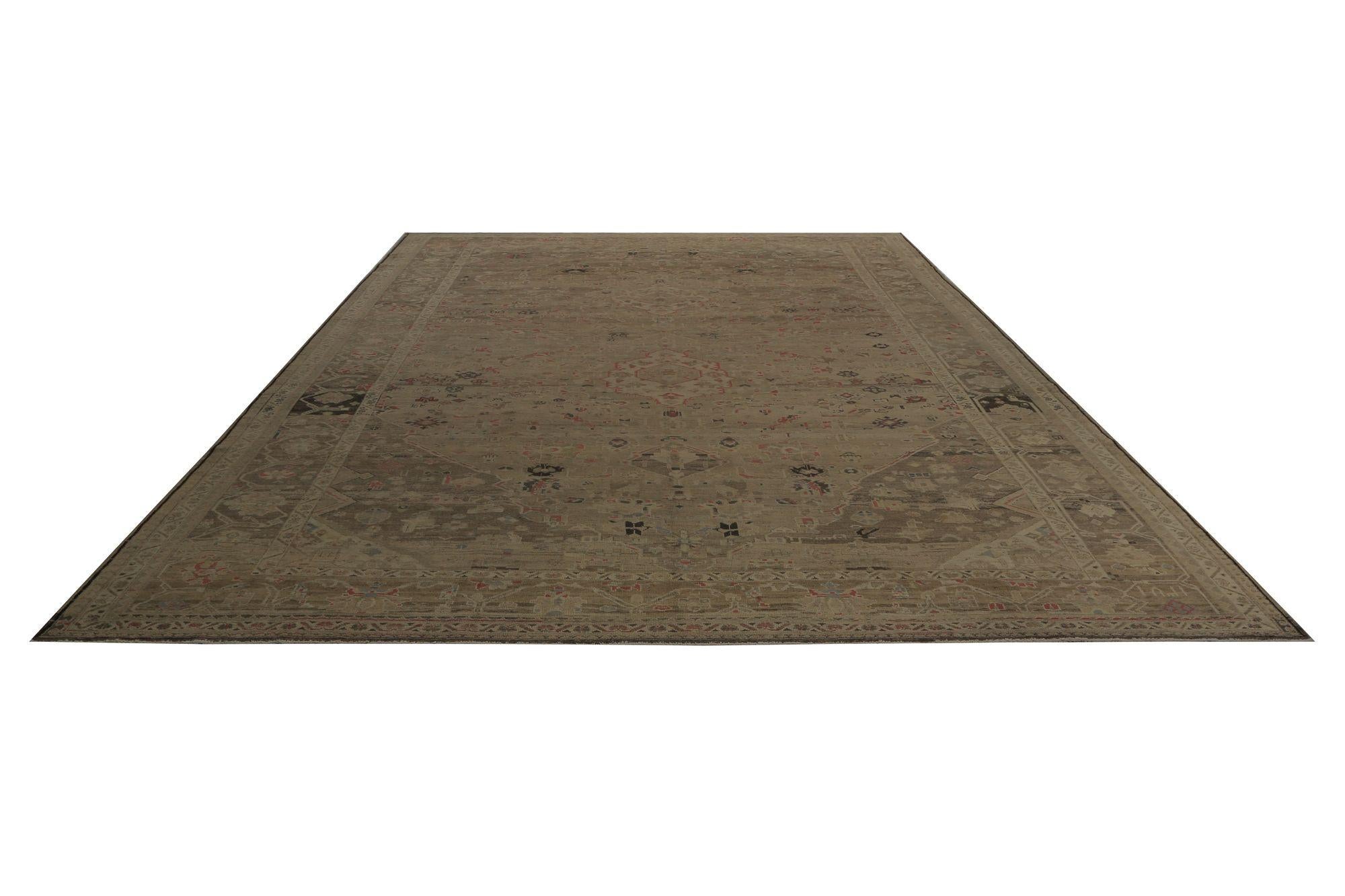 Tappeto persiano Malayer Over Size - Lana Marrone Taupe Design - 96835 In condizioni ottime in vendita a Dallas, TX