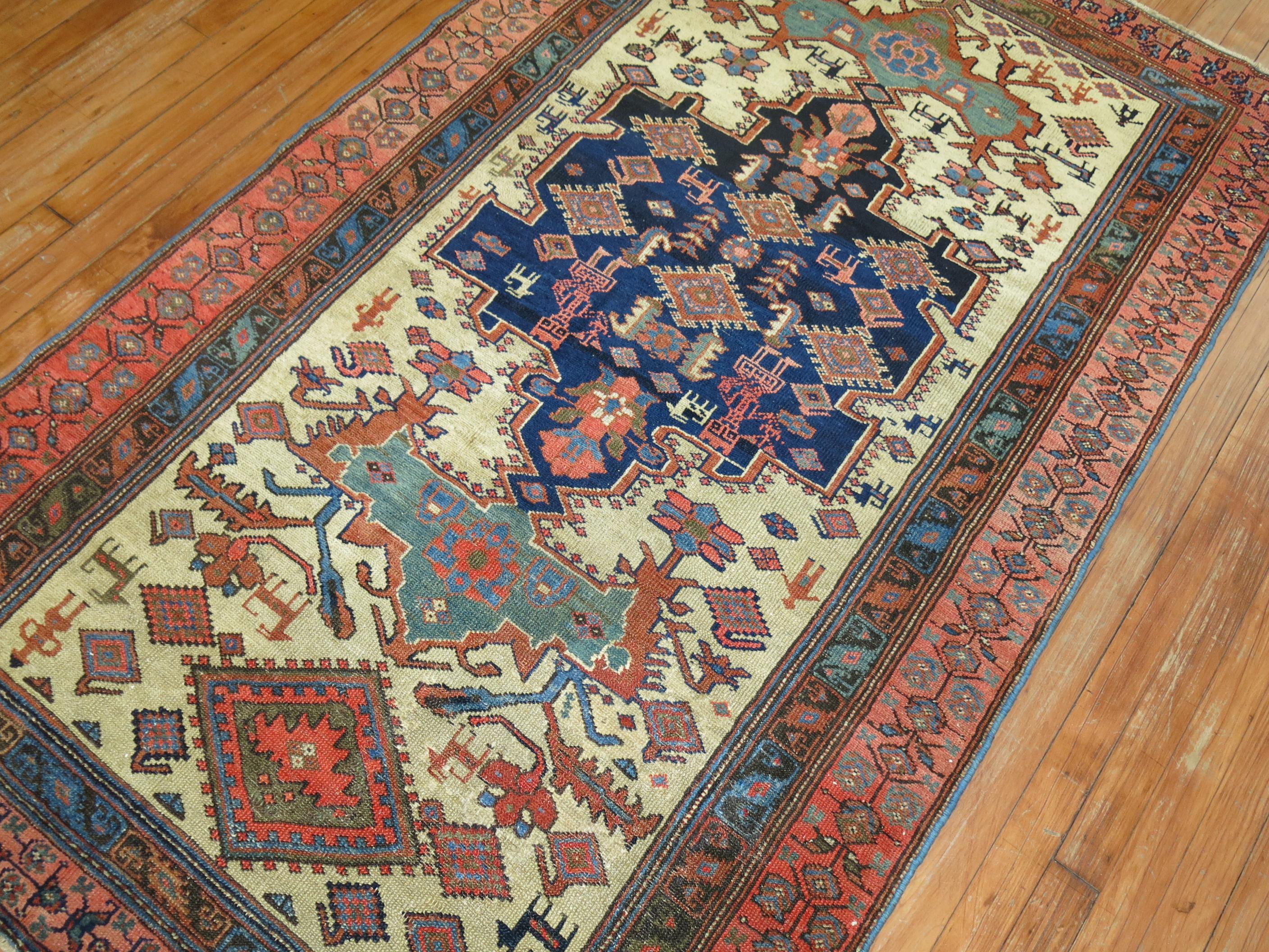 Hand-Woven Persian Malayer Pictorial Rug For Sale