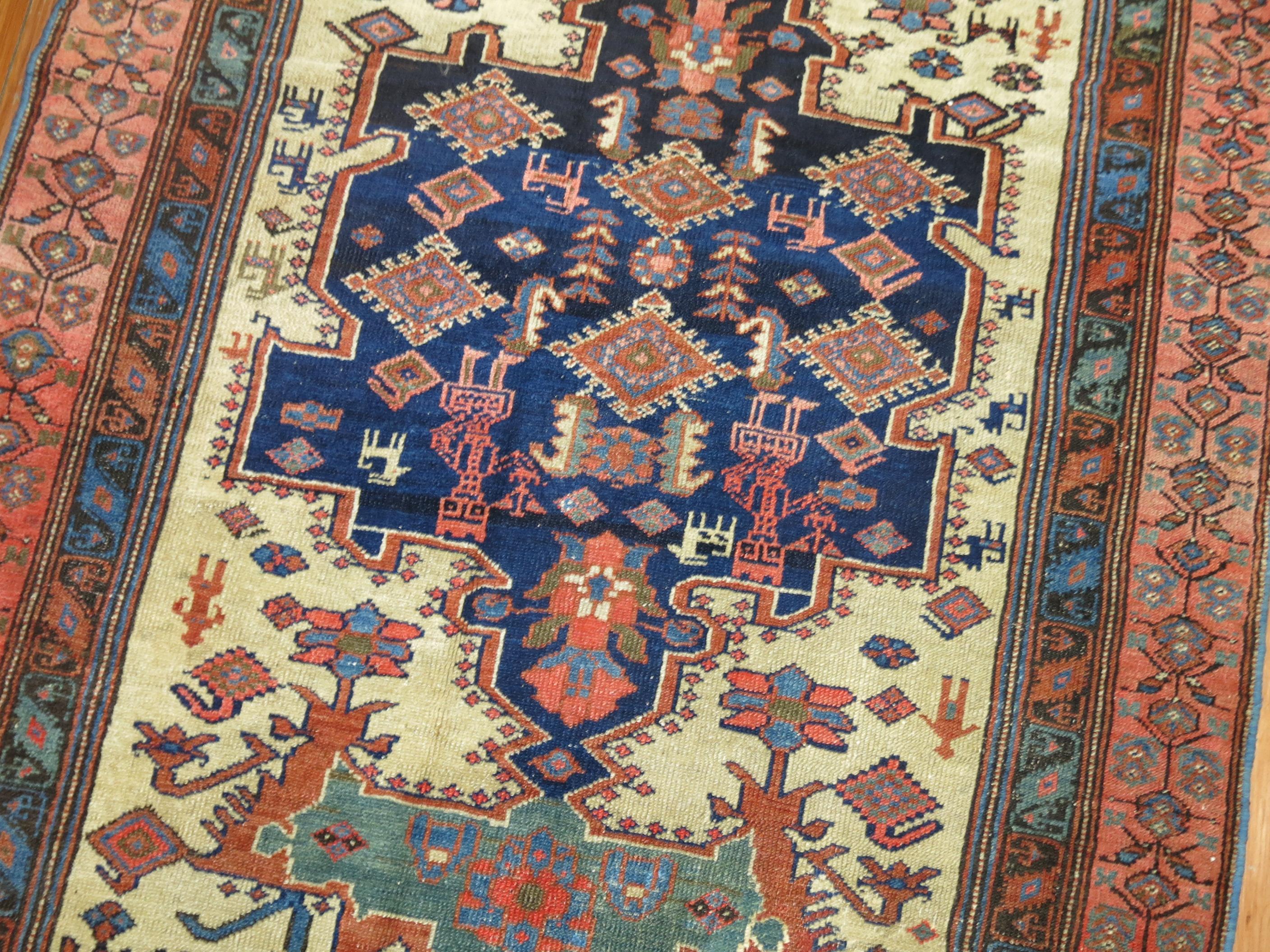 Persian Malayer Pictorial Rug For Sale 1