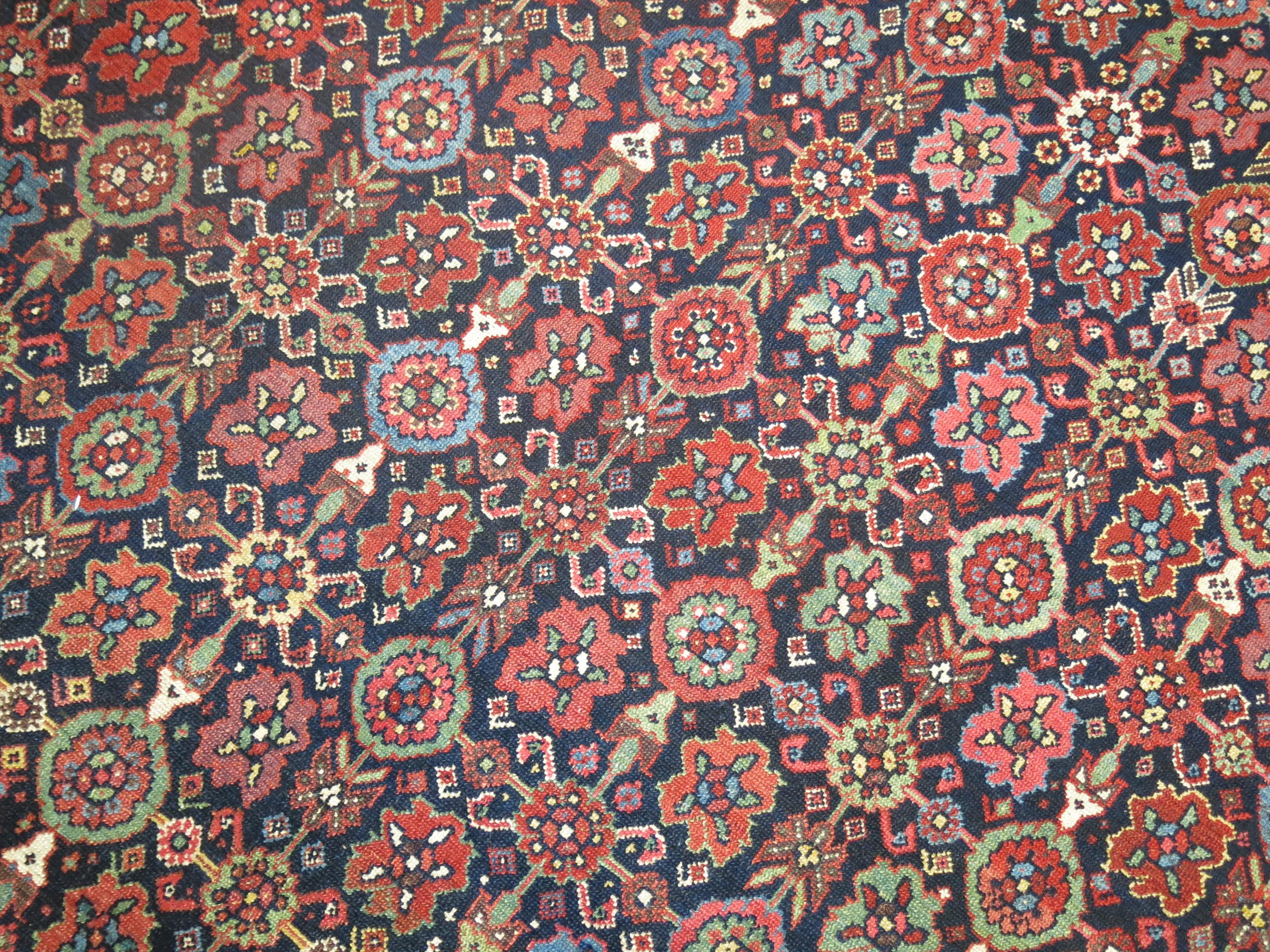 20th Century Persian Malayer Room Size Mini Khani Rug For Sale