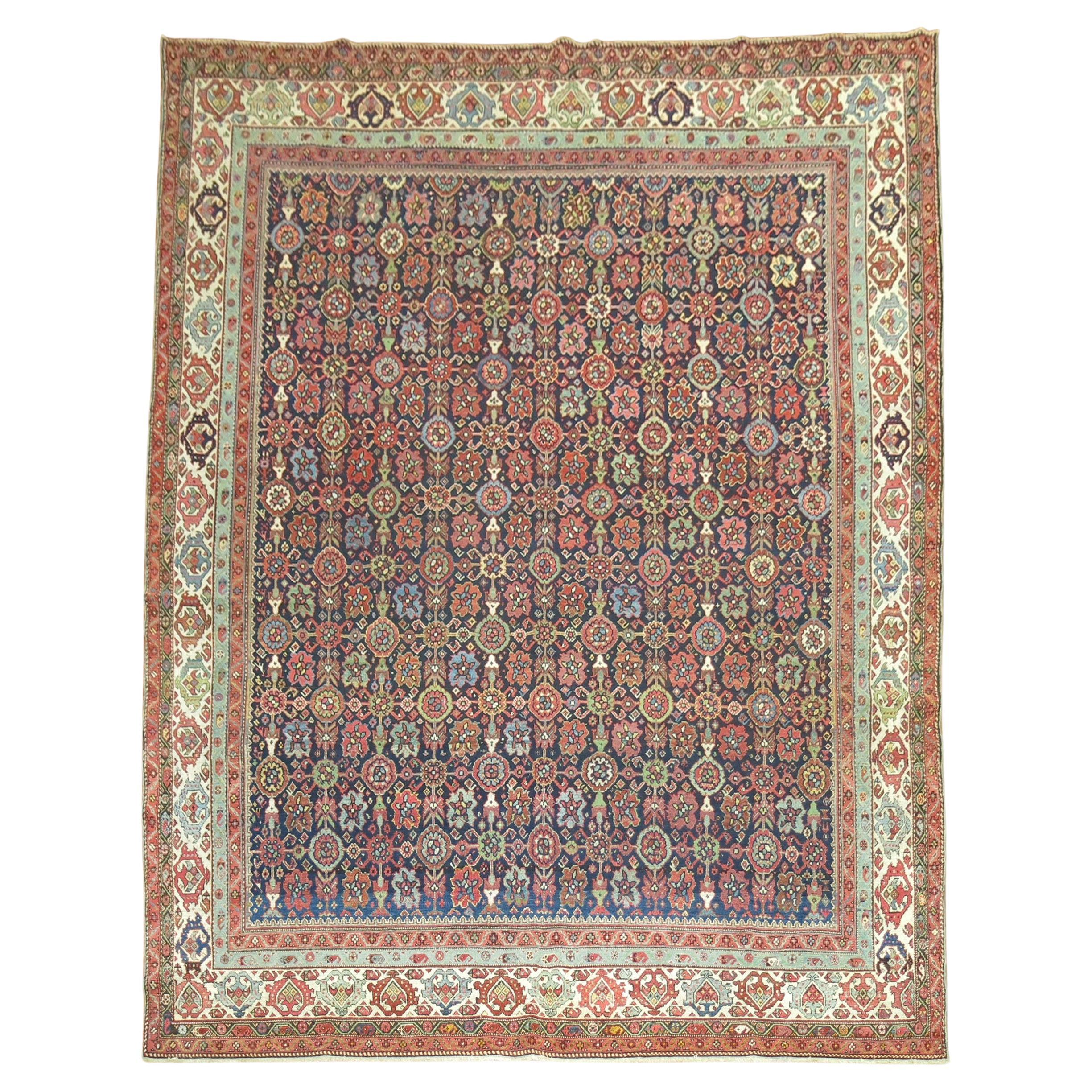 Persian Malayer Room Size Mini Khani Rug For Sale