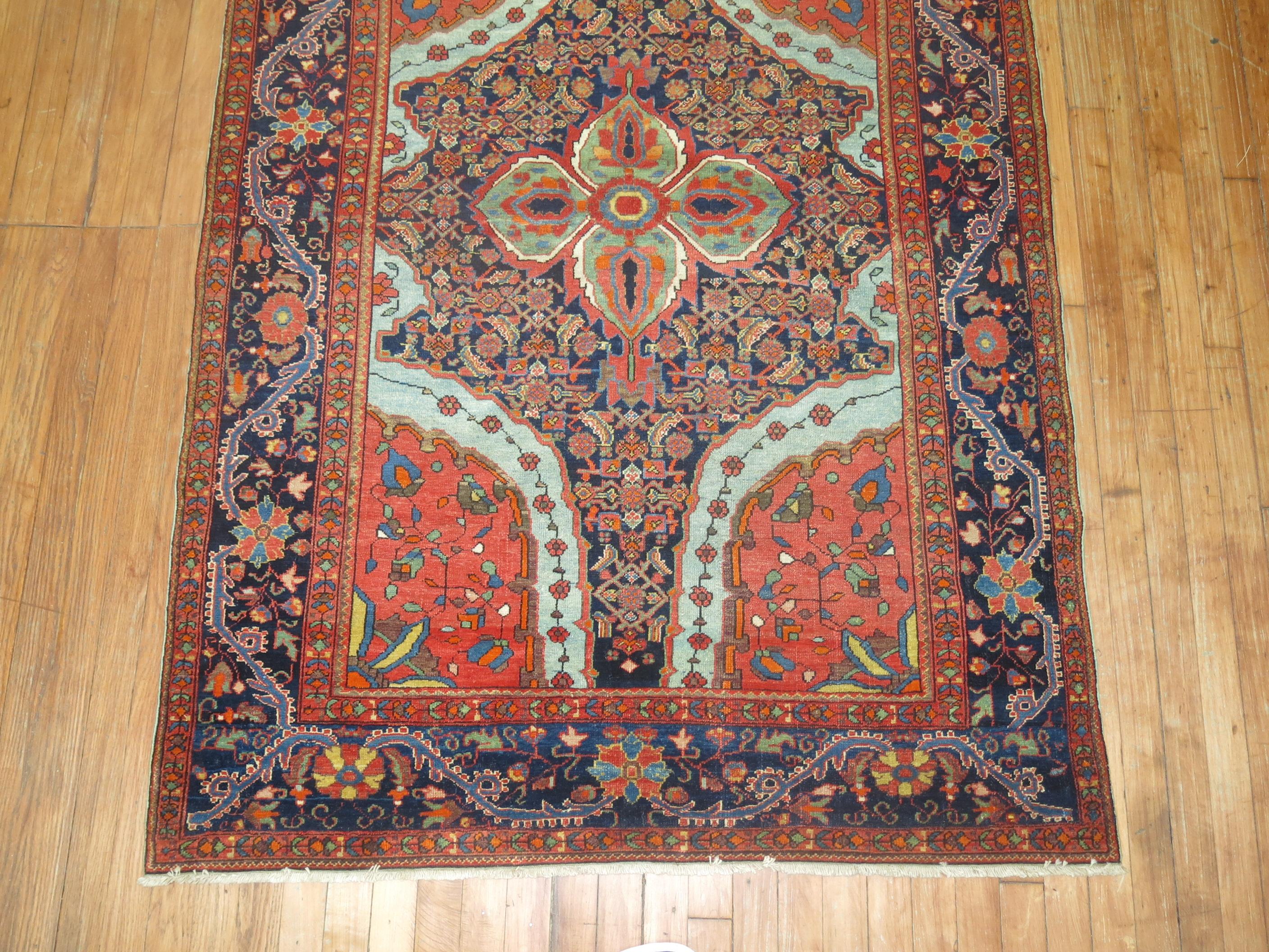 Zabihi Collection Dramatic Antique Persian Mishan Malayer Rug For Sale 3