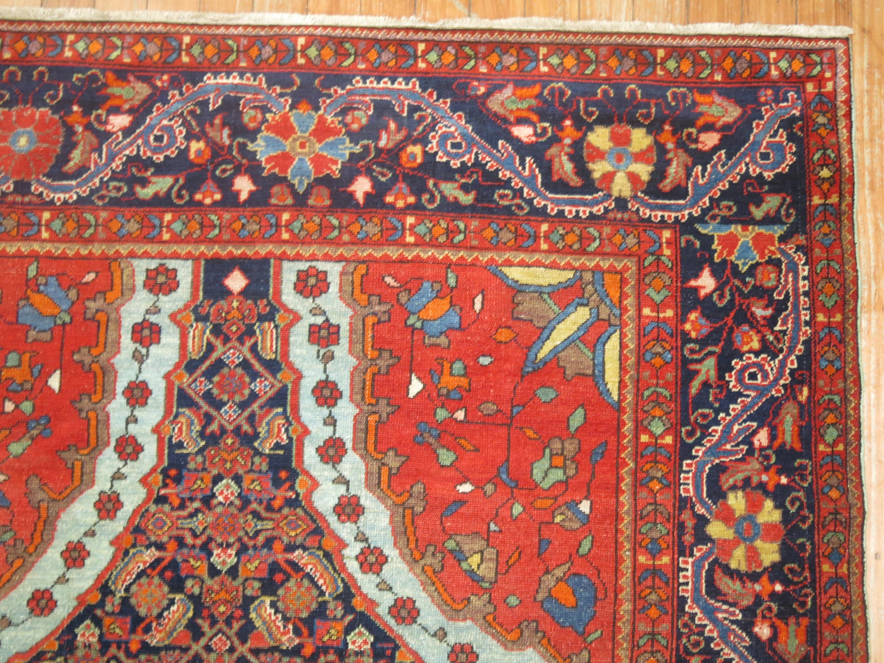 Zabihi Collection Dramatic Antique Persian Mishan Malayer Rug For Sale 5
