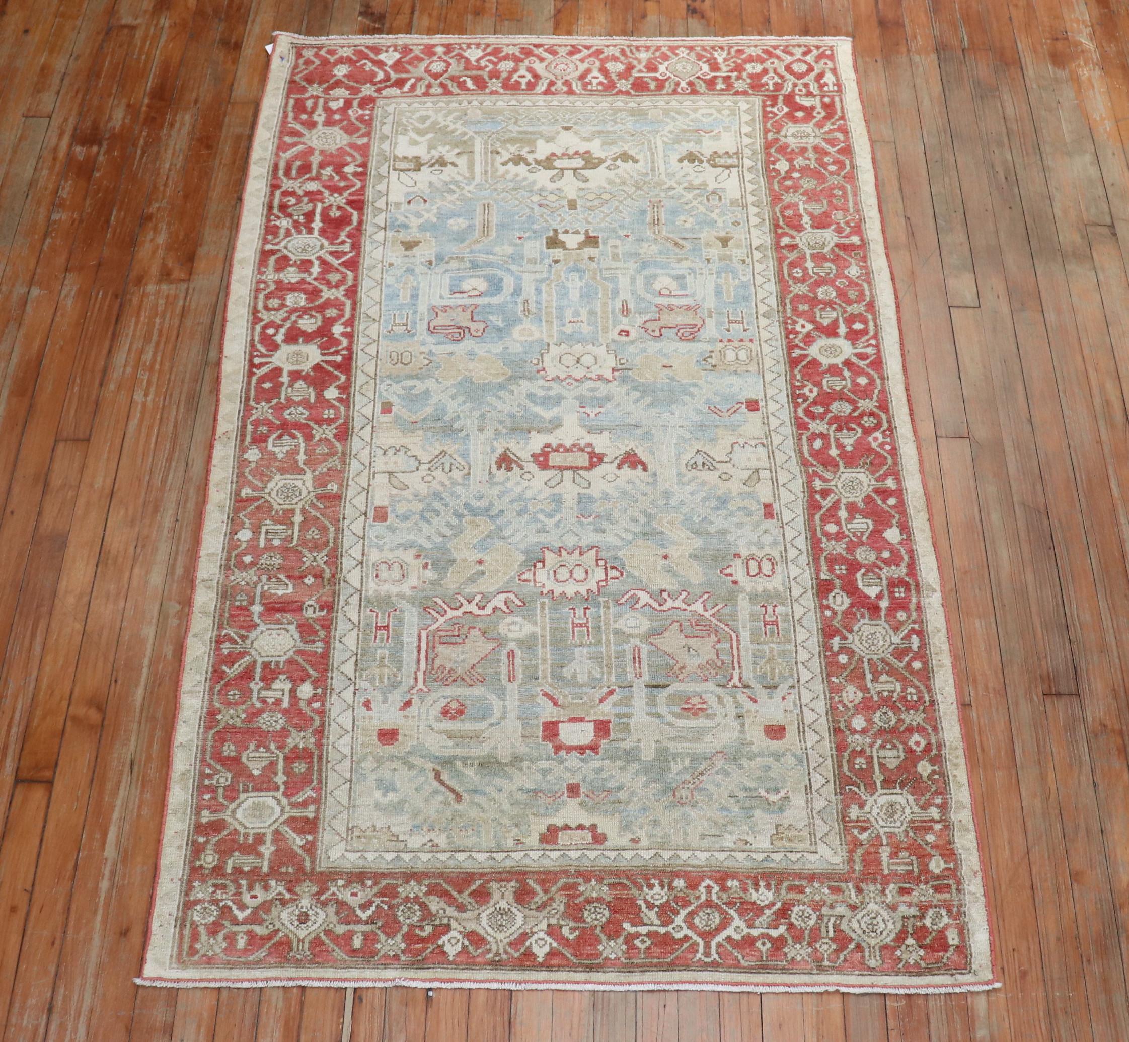 An accent size early 20th century Persian Malayer rug.

Measures: 4' x 6'10