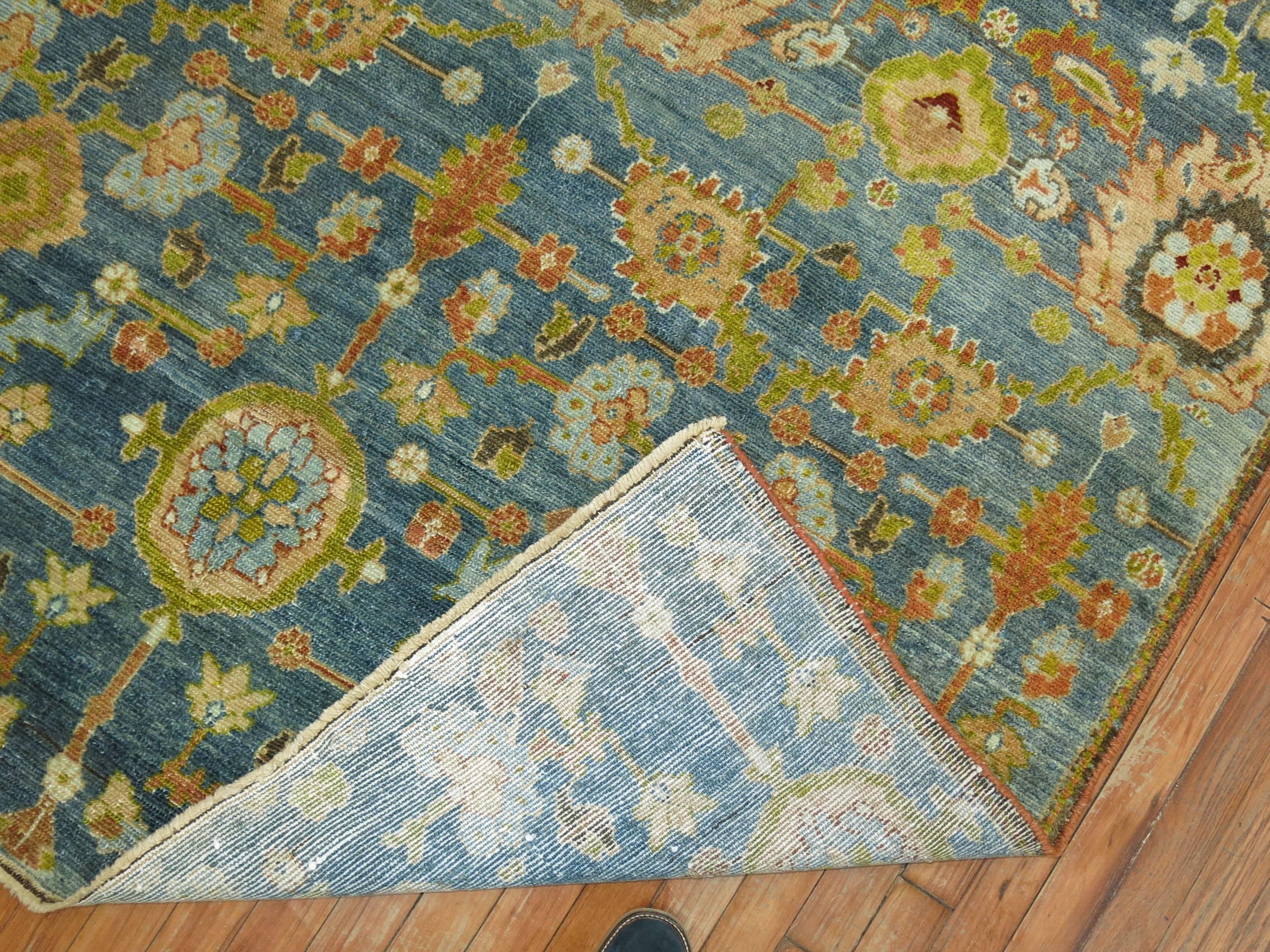 Hand-Knotted Zabihi Collection Stunning Antique Persian Malayer Gallery Rug For Sale