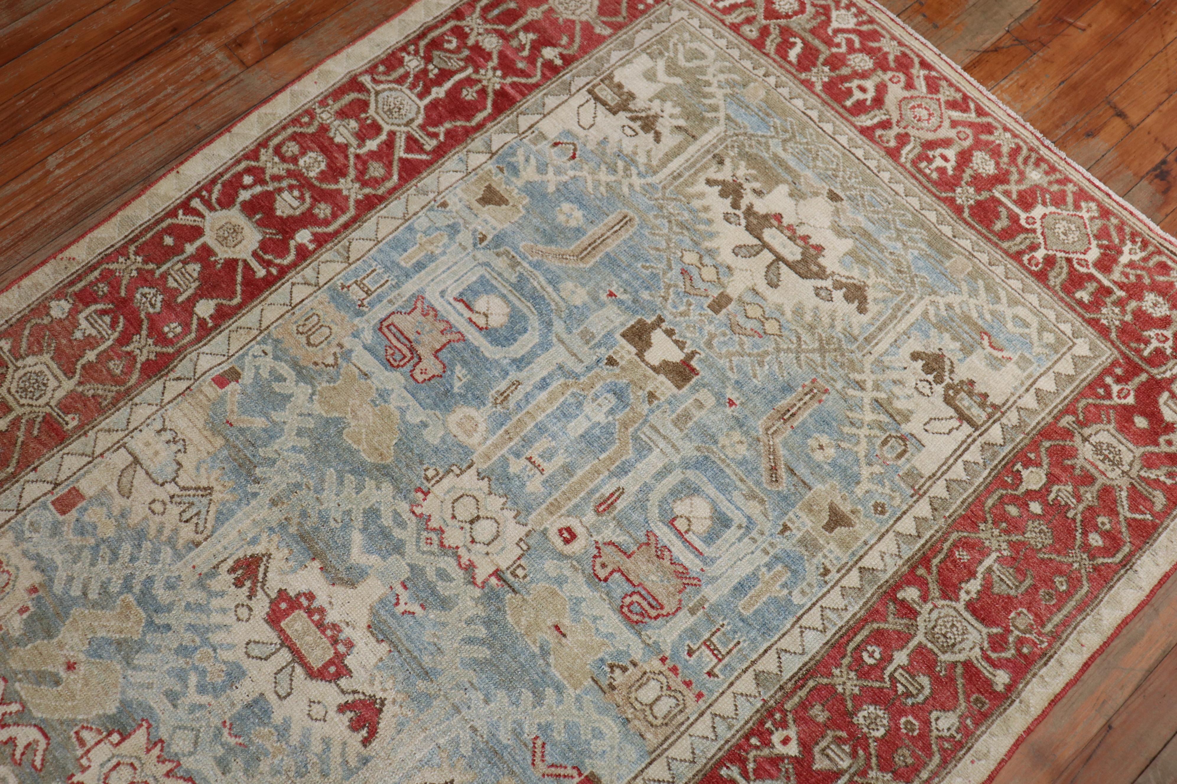 Hand-Knotted  Persian Malayer Rug For Sale
