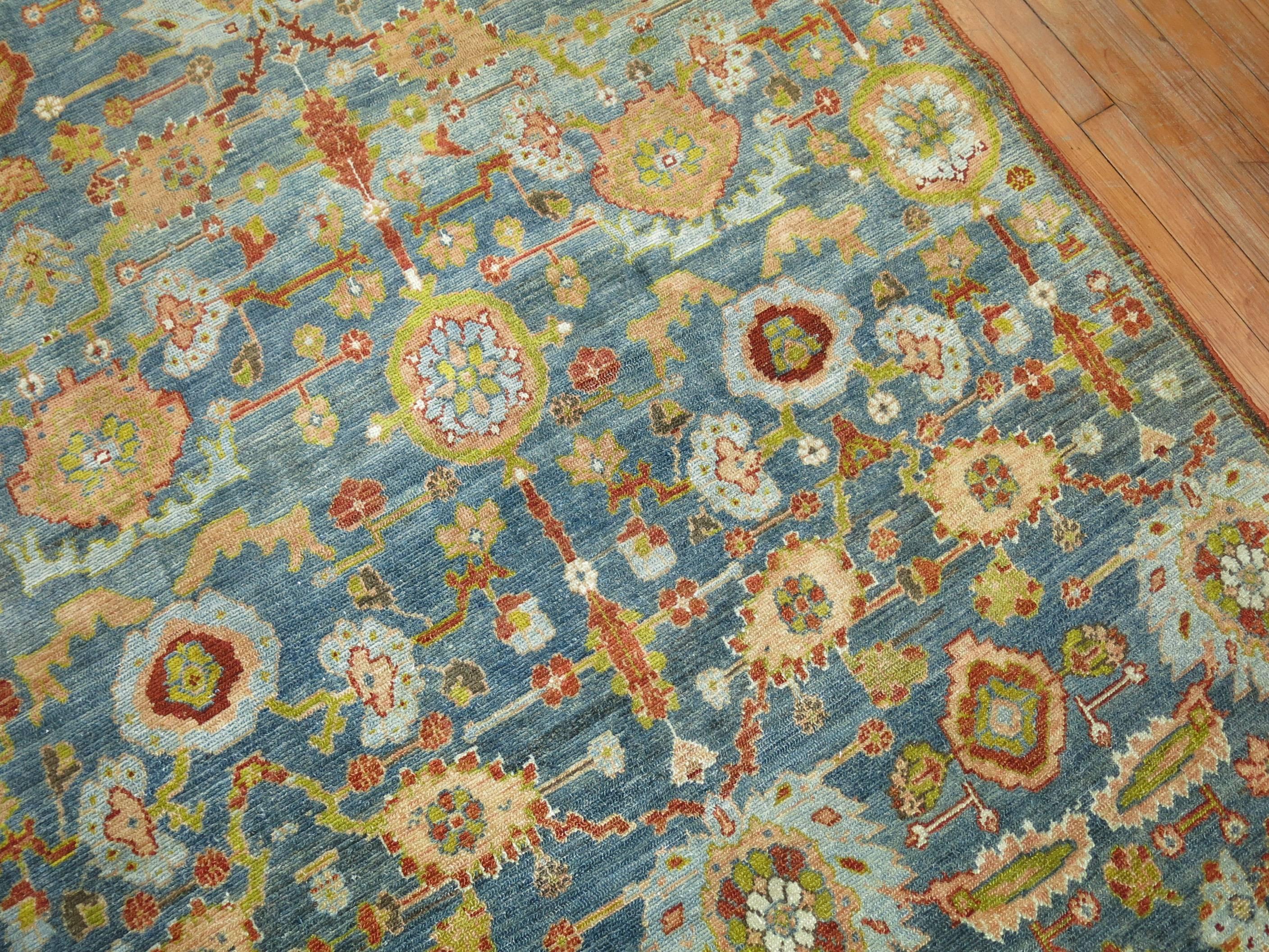 20th Century Zabihi Collection Stunning Antique Persian Malayer Gallery Rug For Sale