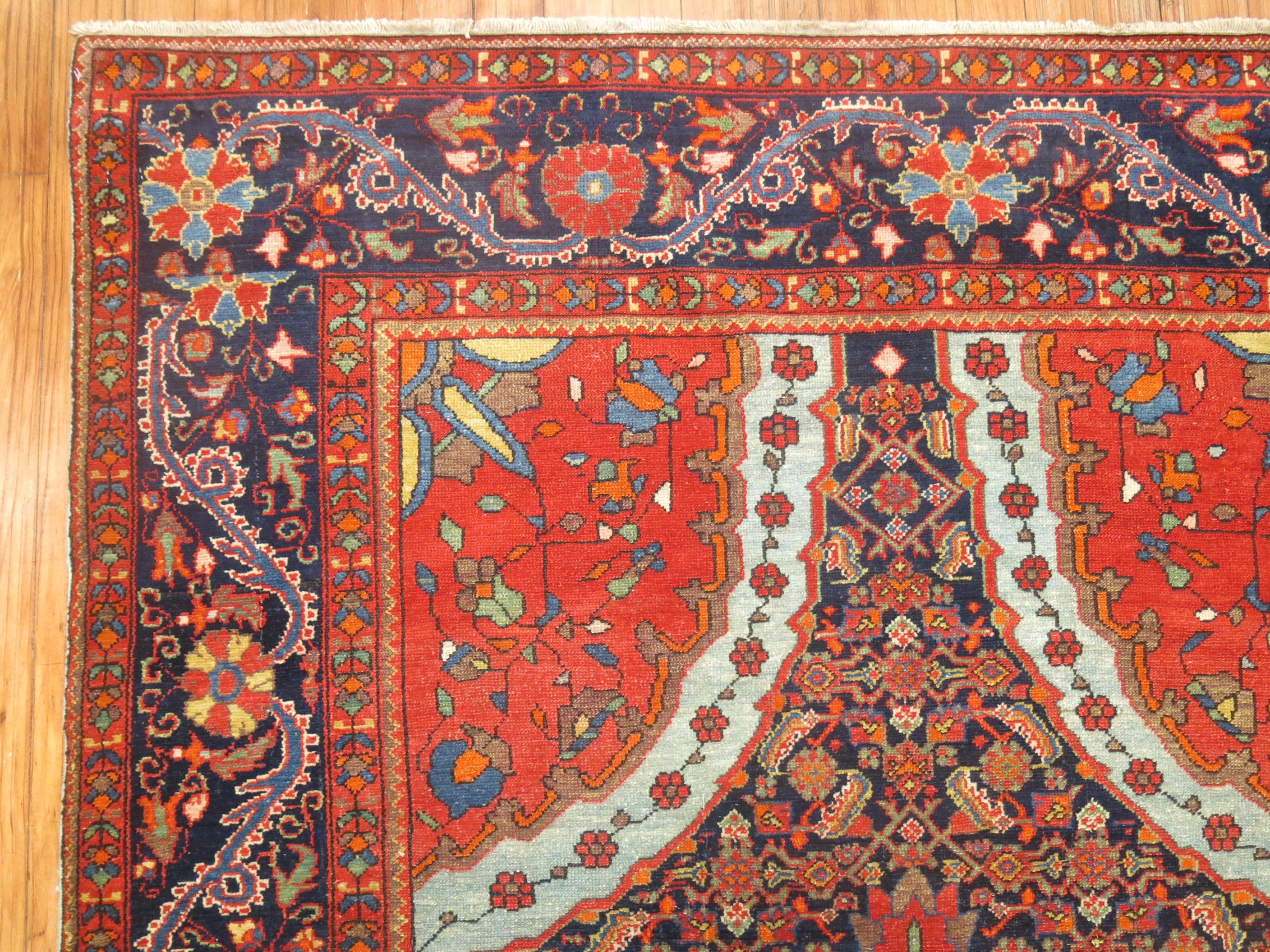 Colección Zabihi Dramática Alfombra Persa Antigua Mishan Malayer en venta 1