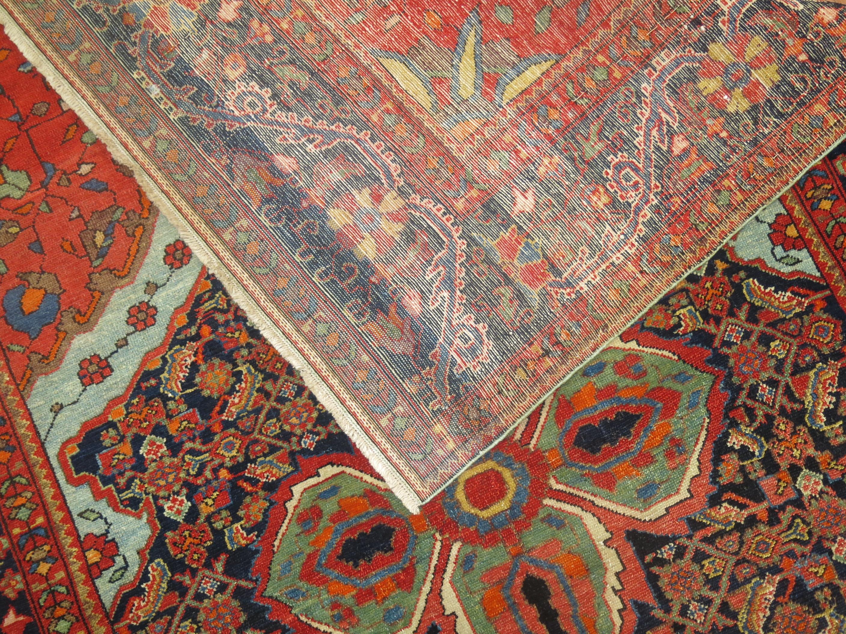 Colección Zabihi Dramática Alfombra Persa Antigua Mishan Malayer en venta 2