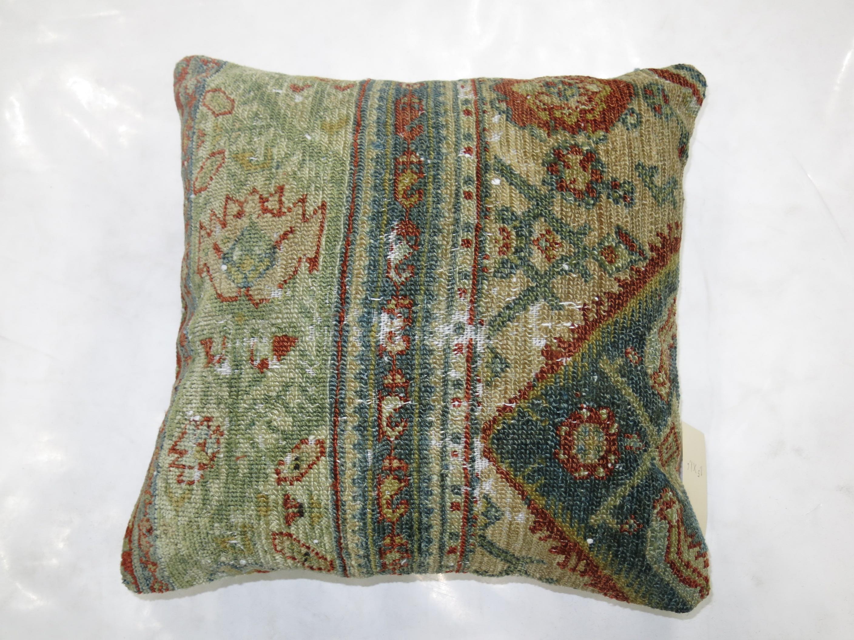 Restauration Persian Malayer Rug Pillow For Sale