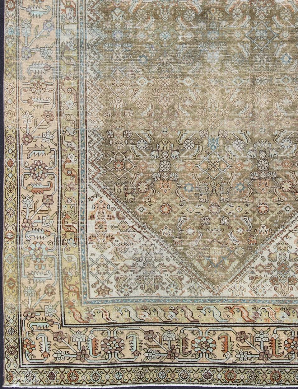 faded green rug