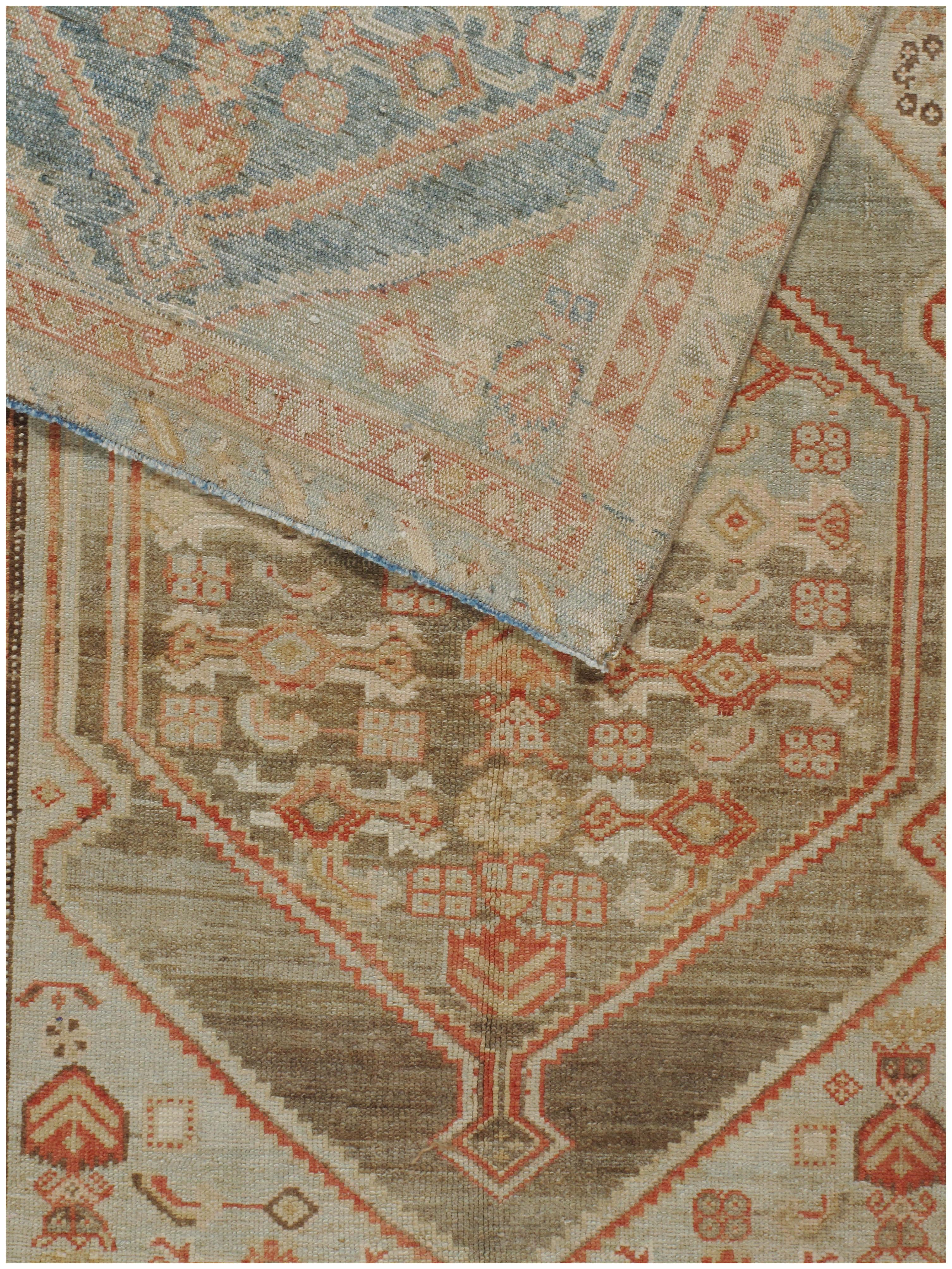 Persian Malayer runner, 3'7 x 16'. A lovely Persian Malayer runner that has an Abrash which is a natural change in color that occurs when different dyes are used in a batch of wool and gives uniqueness an extra beauty to the rug. Colors: gray