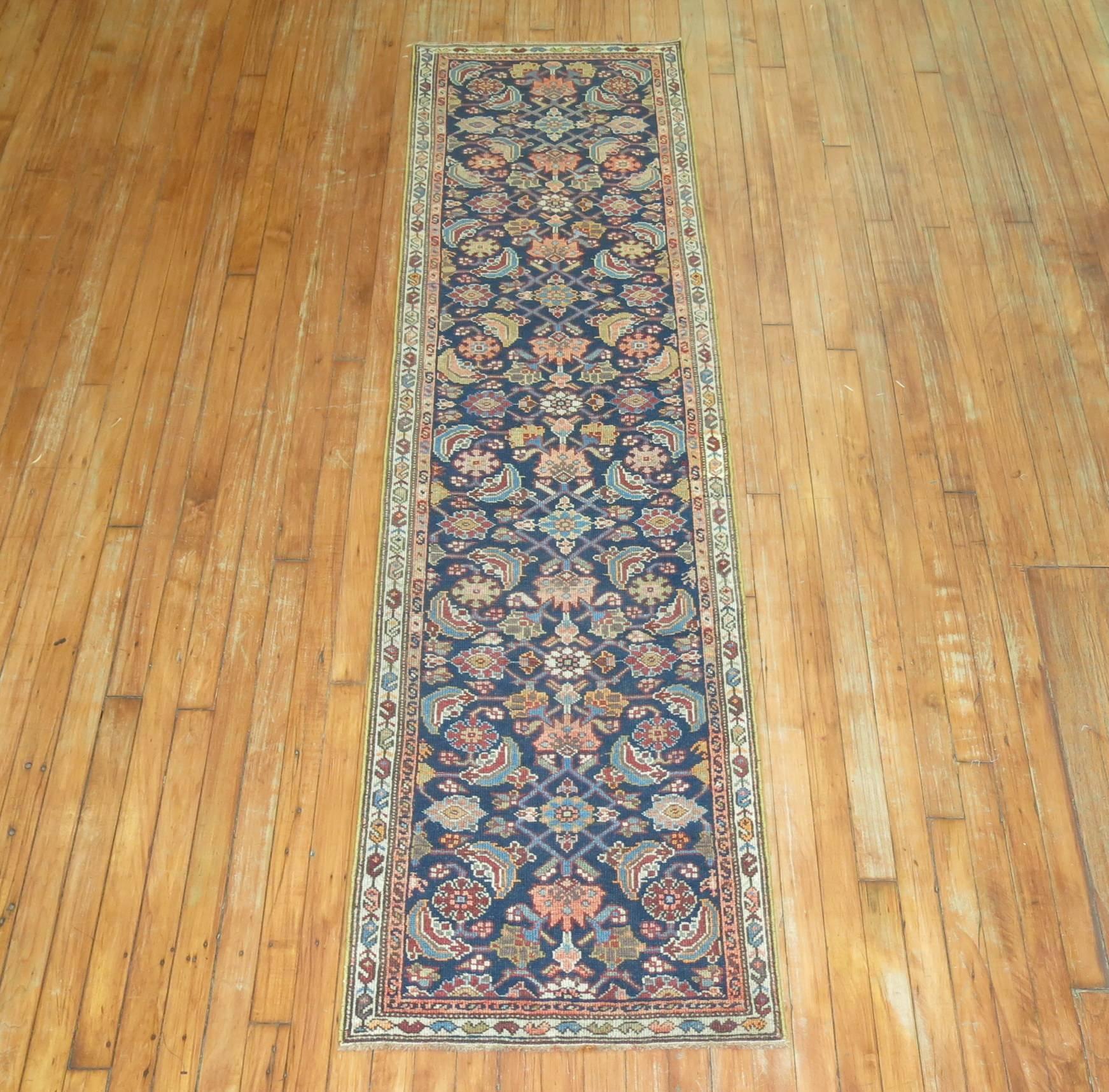 Hand-Knotted Persian Malayer Runner, Narrow