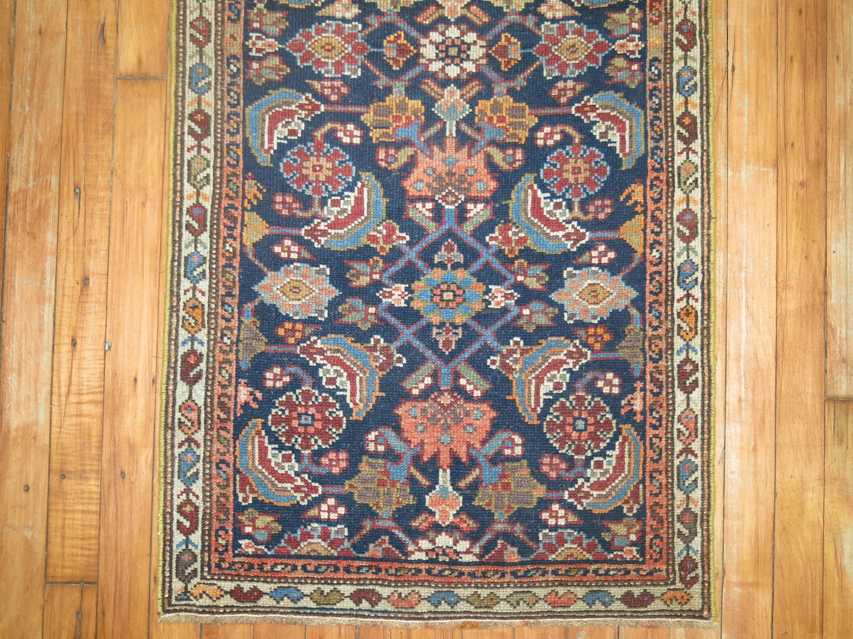 Wool Persian Malayer Runner, Narrow