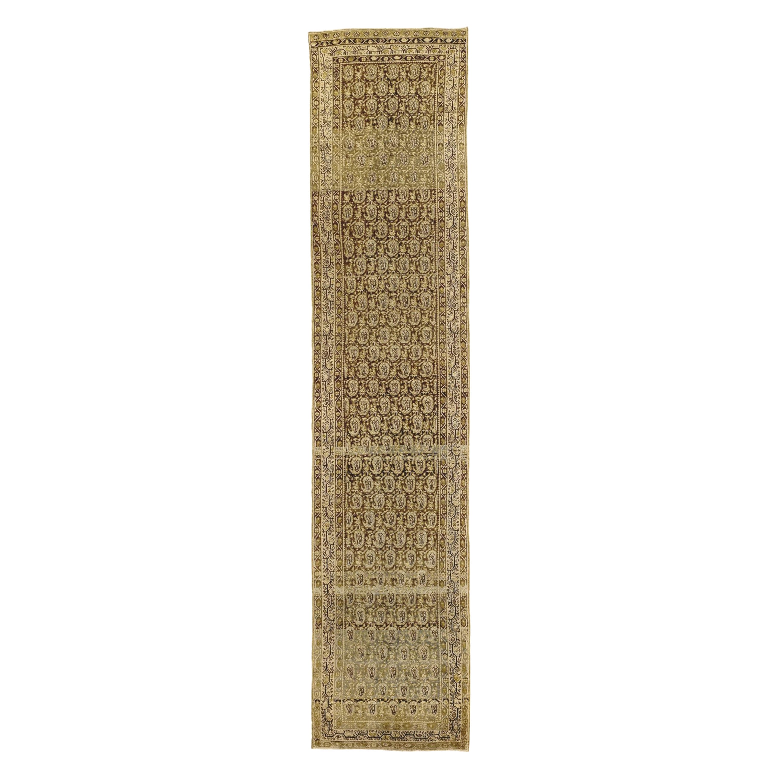 Tappeto persiano Malayer Runner, circa 1880 - 52085