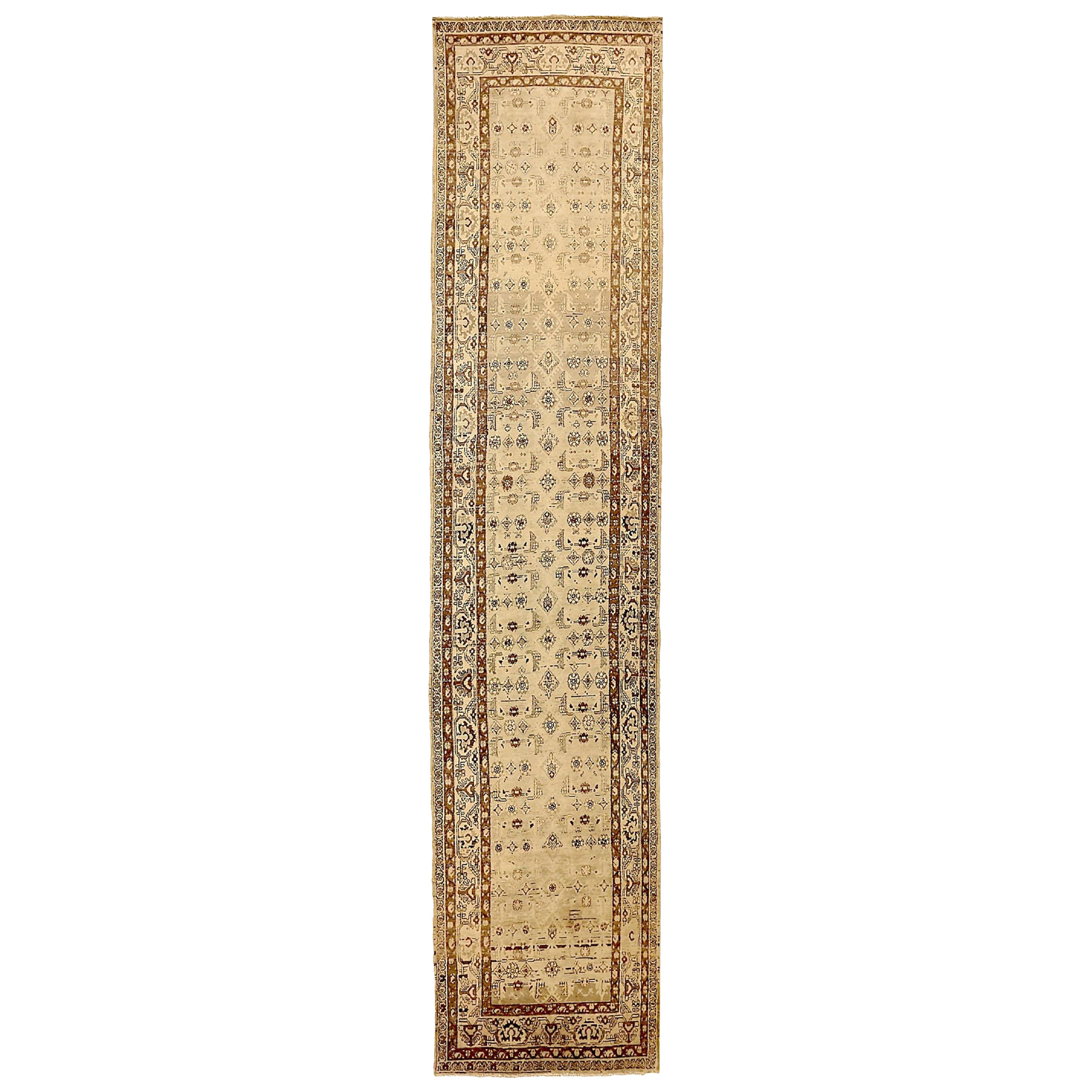Tappeto persiano Malayer Runner, circa 1880 - 52130