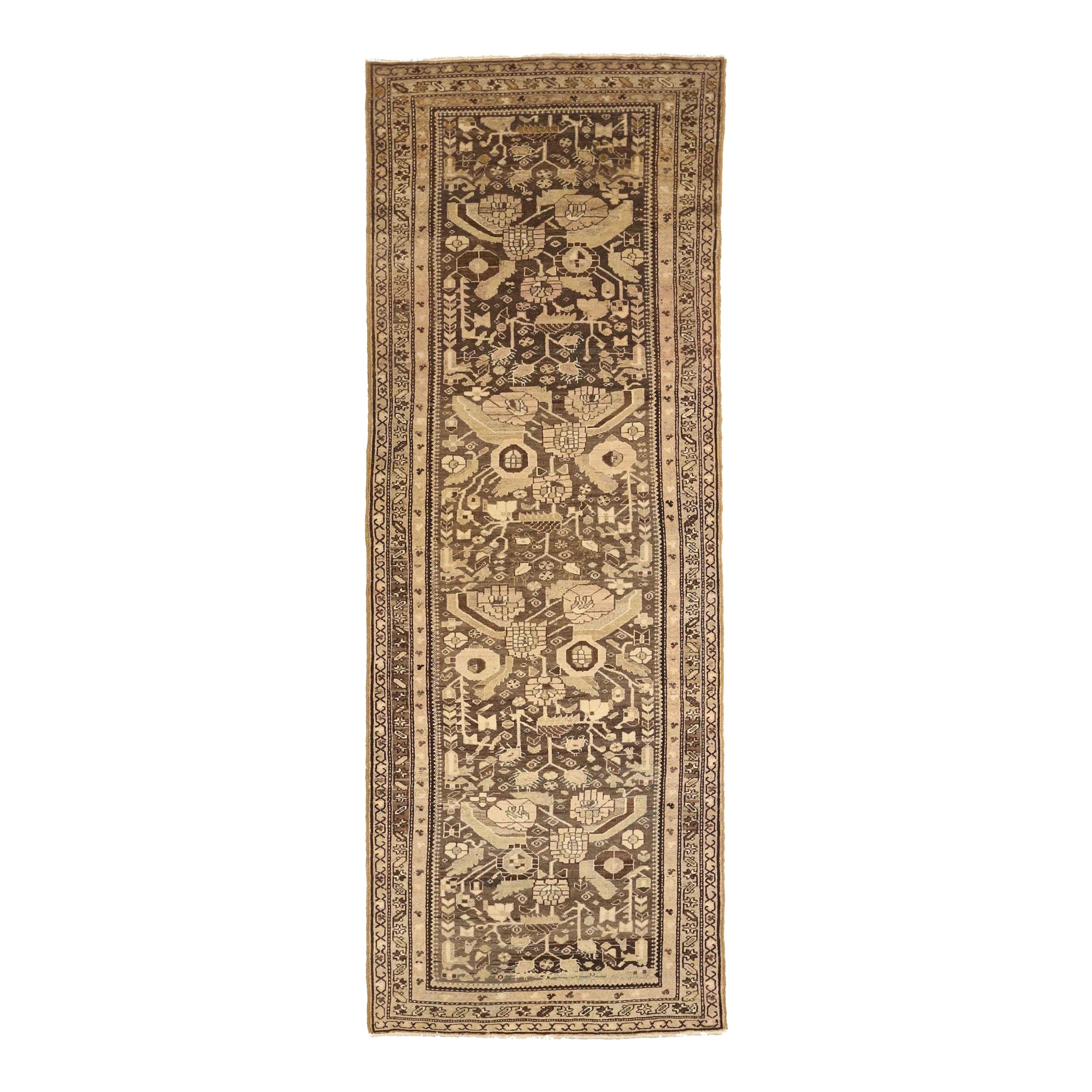 Tappeto persiano Malayer Runner, circa 1880 - 52160