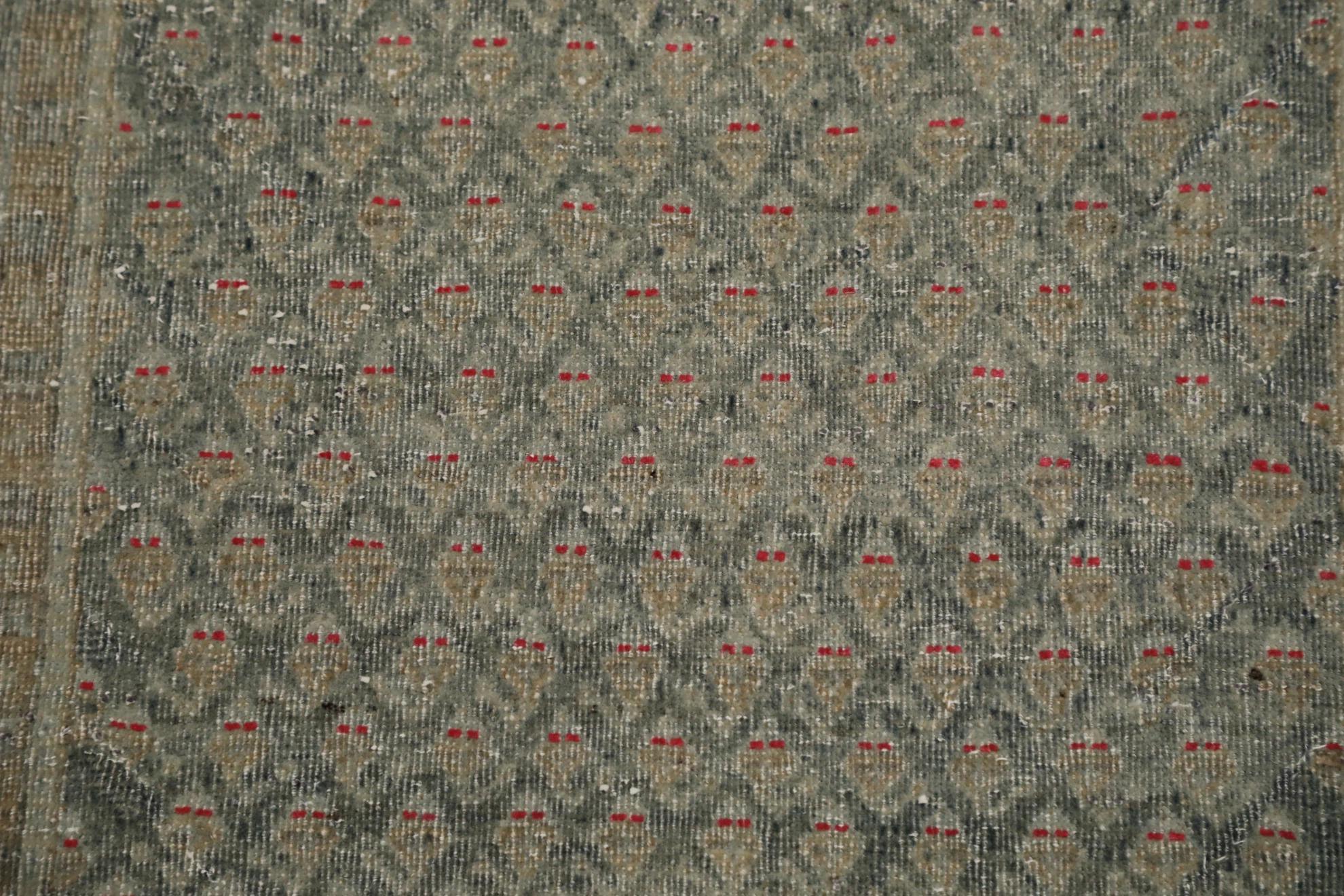 Persischer Malayer Läufer Teppich CIRCA 1880 - Braun Grün Rot Design - 99554 im Zustand „Hervorragend“ im Angebot in Dallas, TX