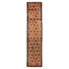 Persian Malayer Runner Rug - Wool Blue Brown Ivory Red 72922
