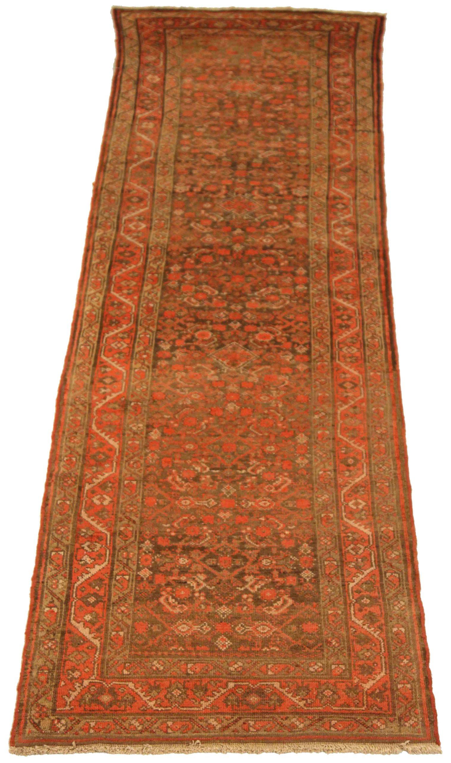Discover the elegance of Persian Malayer featuring Runner Rug in Circa 1880. Designed with Wool and BrownGreenRed, this exclusive design is perfect for enhancing your space.