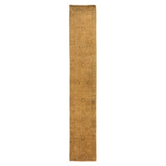 Persischer Malayer Läufer Teppich - Wolle Brown Elfenbein 73275