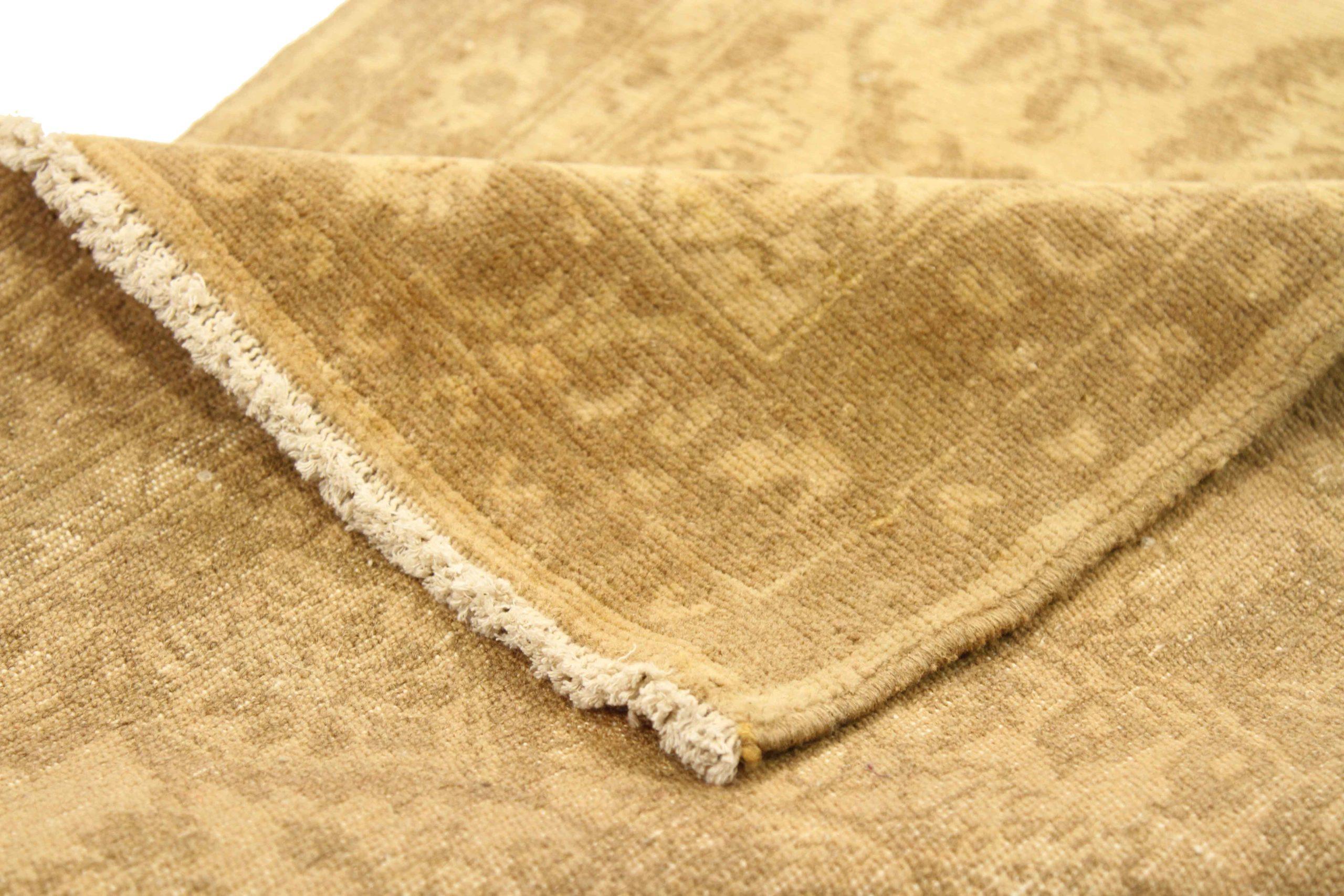 Persischer Malayer Läufer Teppich - Wolle Brown Elfenbein 73435 (Asiatisch) im Angebot