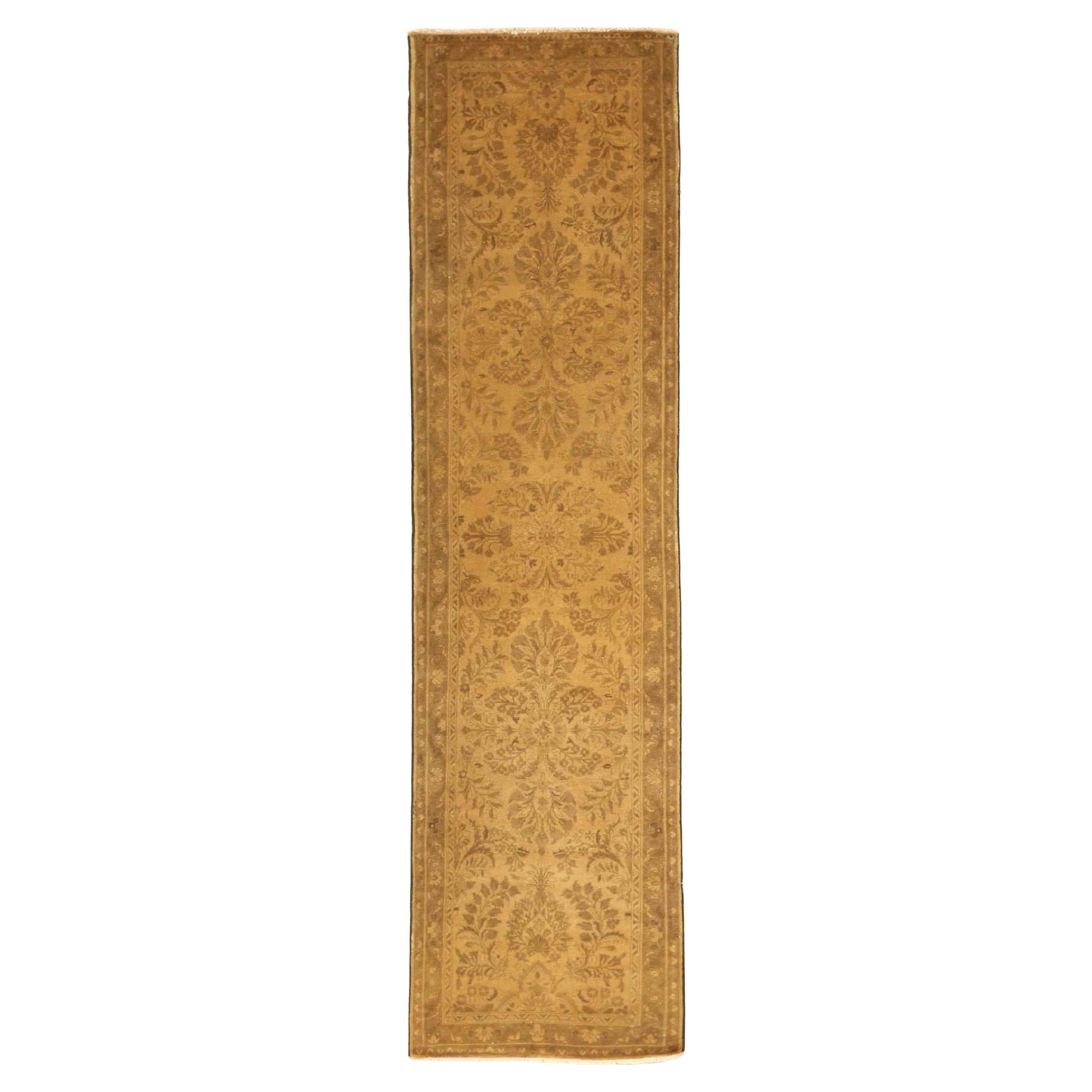 Persian Malayer Runner Rug - Wool Brown Ivory 73443