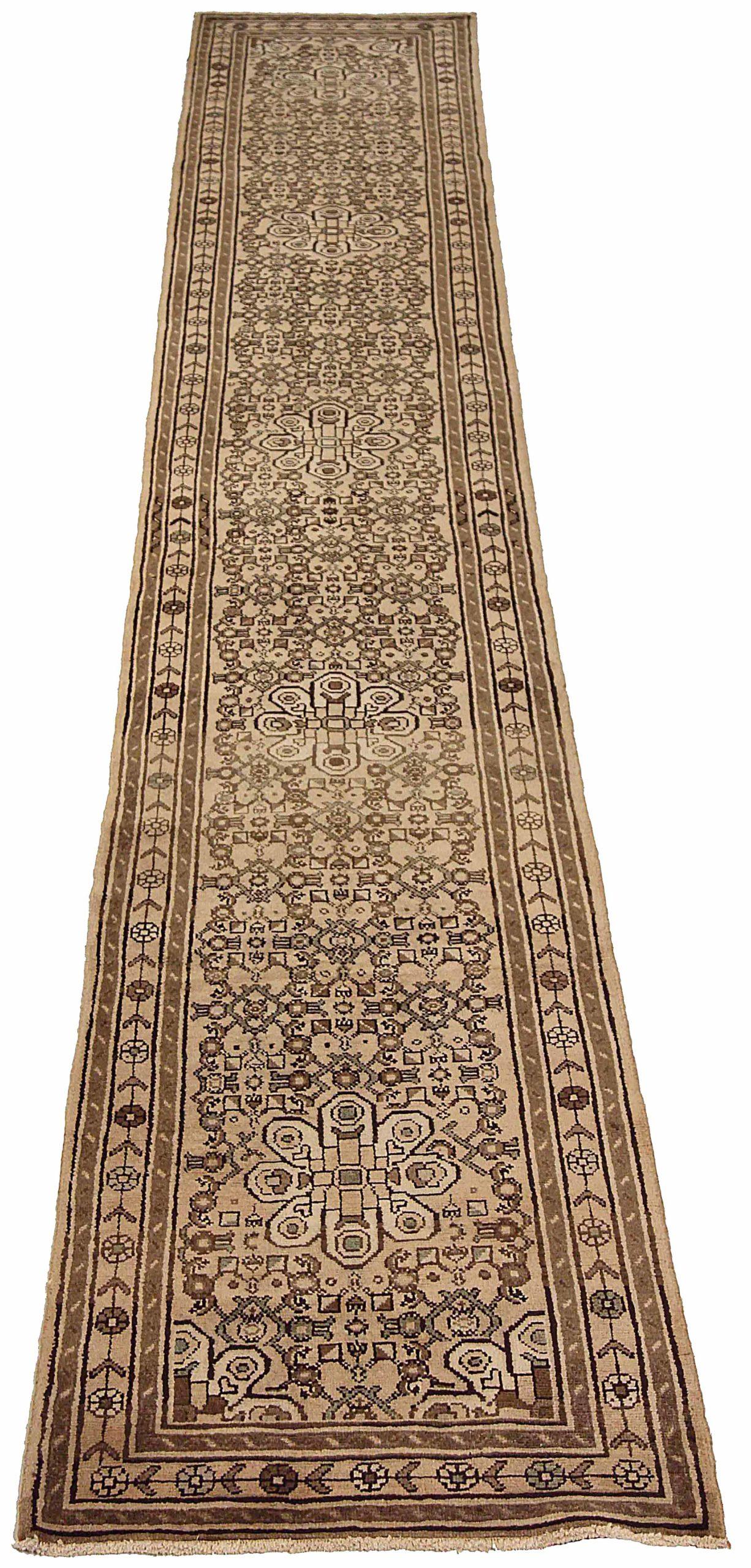 Discover the elegance of Persian Malayer featuring Runner Rug in Circa 1880. Designed with Wool and BrownIvory, this exclusive design is perfect for enhancing your space.