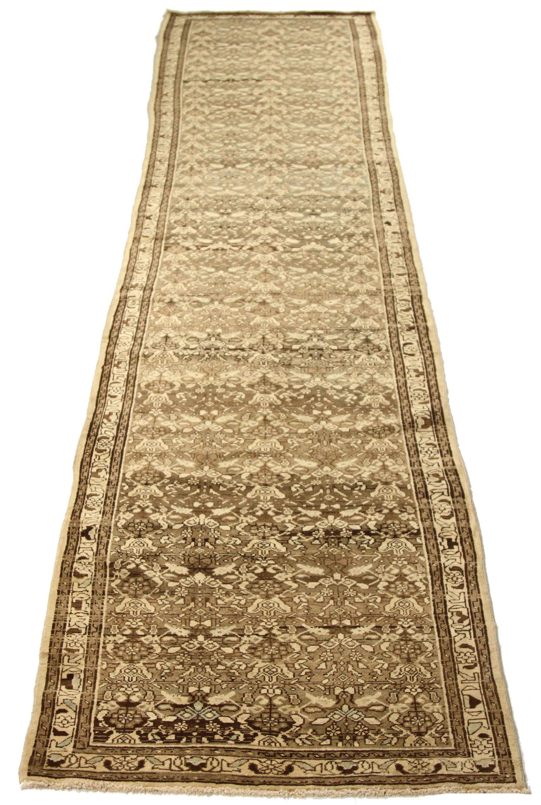 Discover the elegance of Persian Malayer featuring Runner Rug in Circa 1880. Designed with Wool and BrownIvory, this exclusive design is perfect for enhancing your space.