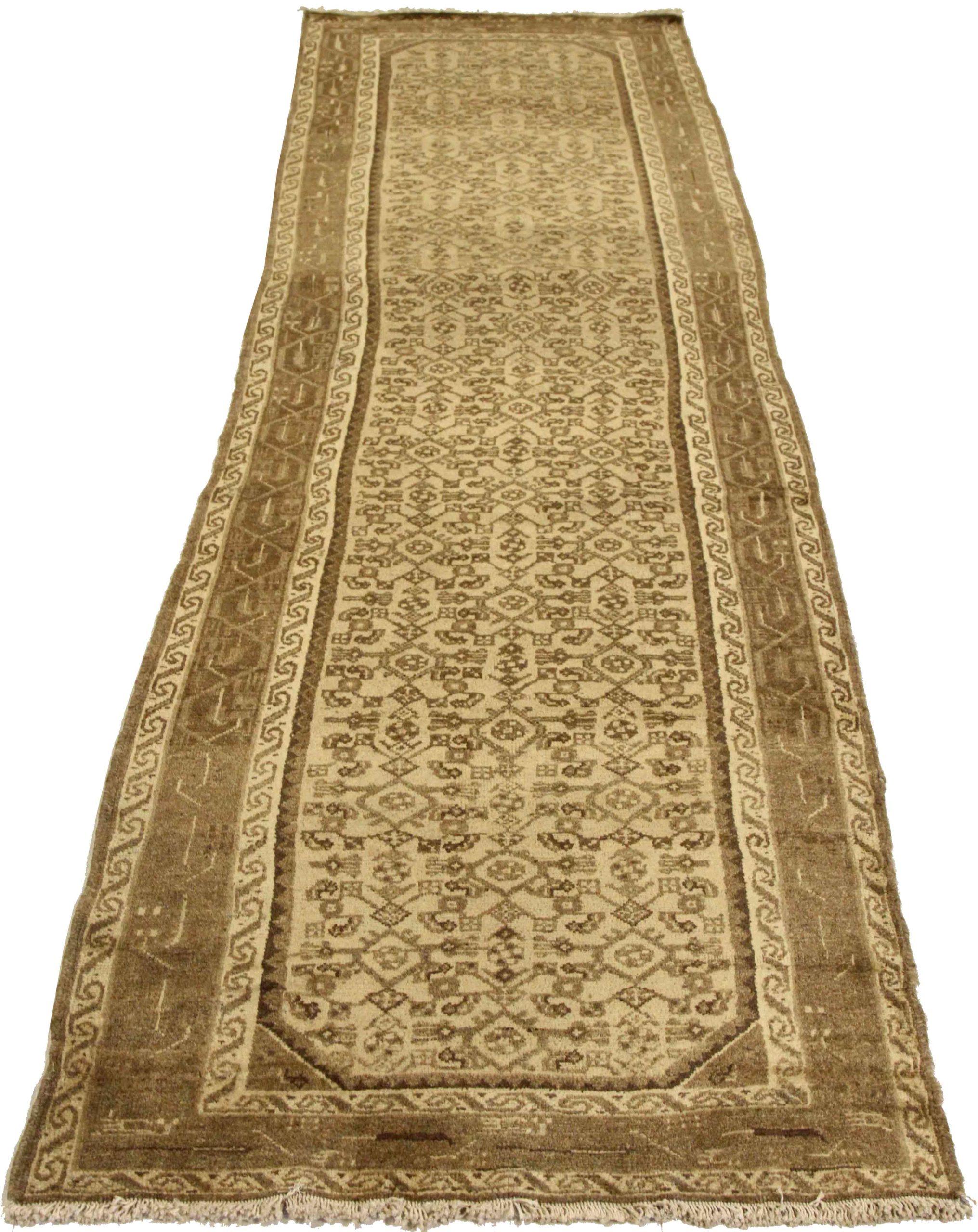 Discover the elegance of Persian Malayer featuring Runner Rug in Circa 1880. Designed with Wool and BrownIvory, this exclusive design is perfect for enhancing your space.